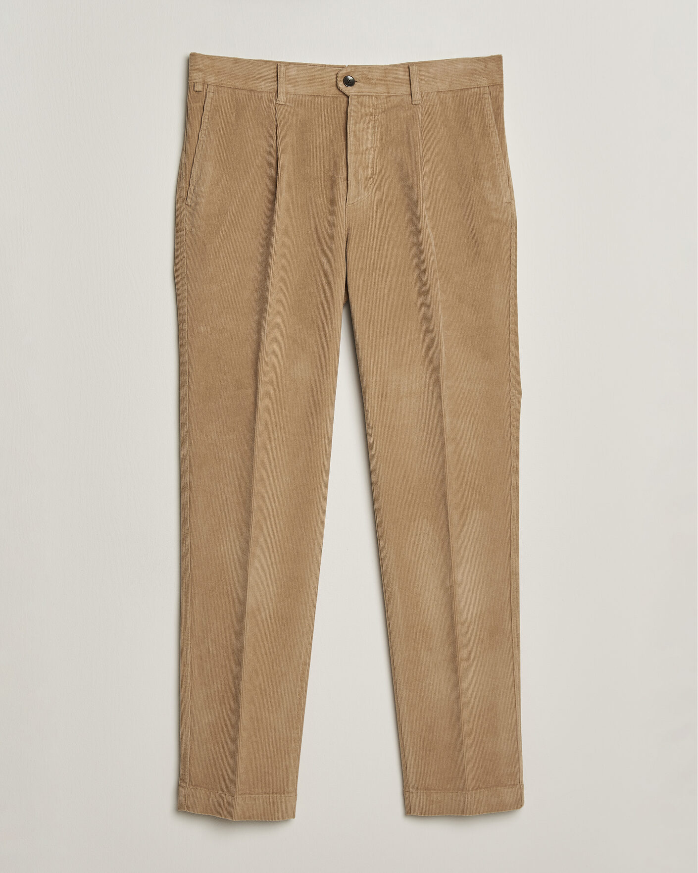 Men | Trousers | Incotex | Regular Fit Washed Corduroy Slacks Khaki