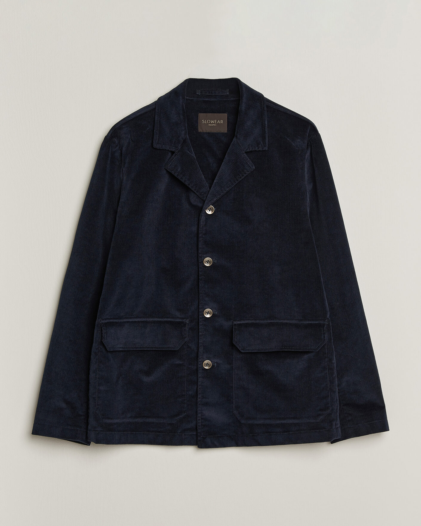 Men | Blazers | Incotex | Corduroy Sports Jacket Navy