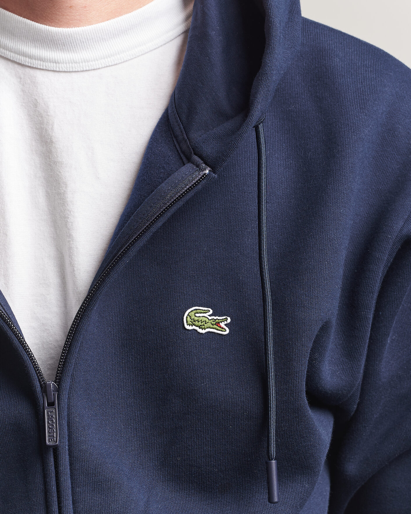 Men | Sweaters & Knitwear | Lacoste | Full Zip Hoodie Navy Blue