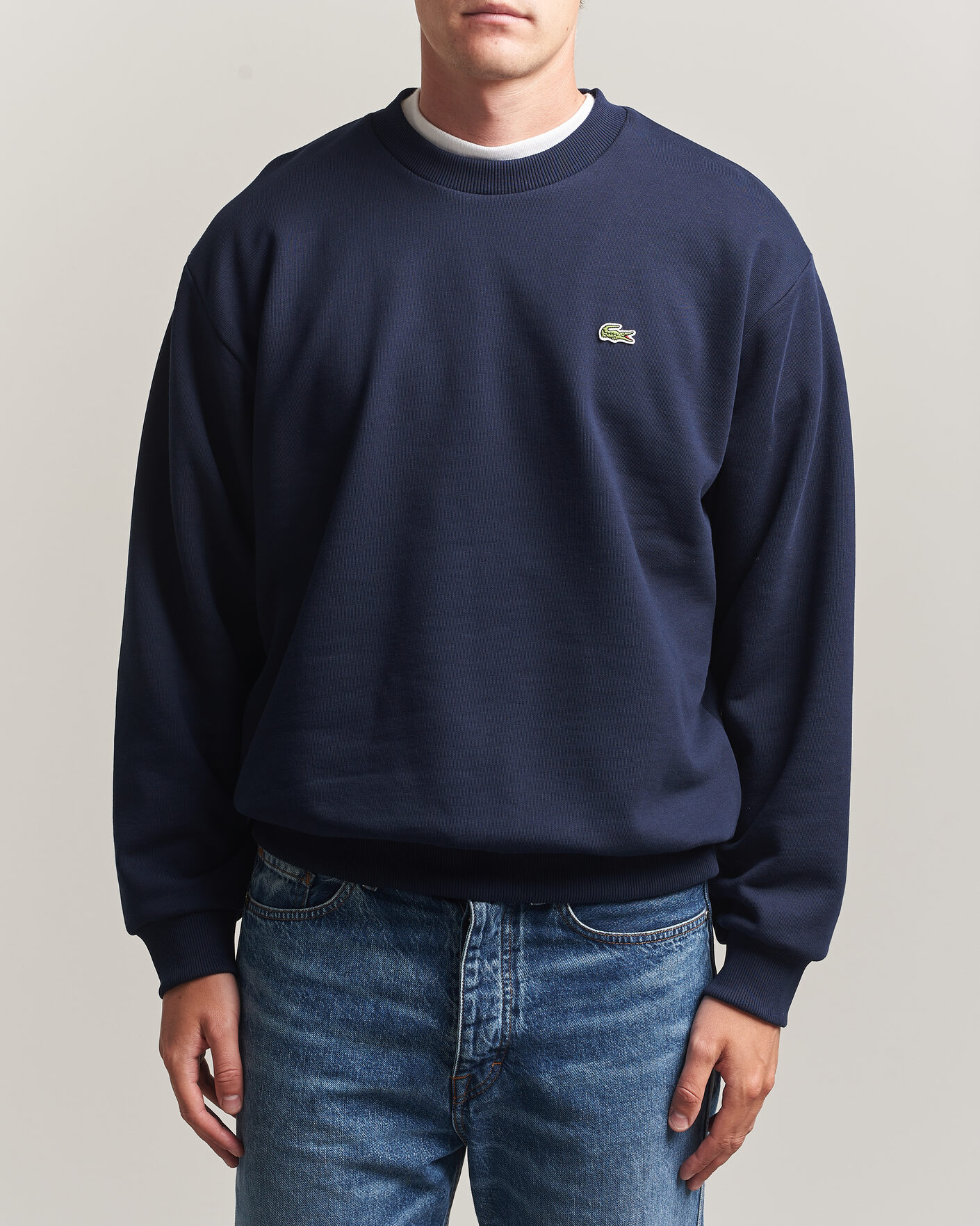 Men | Sweaters & Knitwear | Lacoste | Crew Neck Sweatshirt Navy Blue