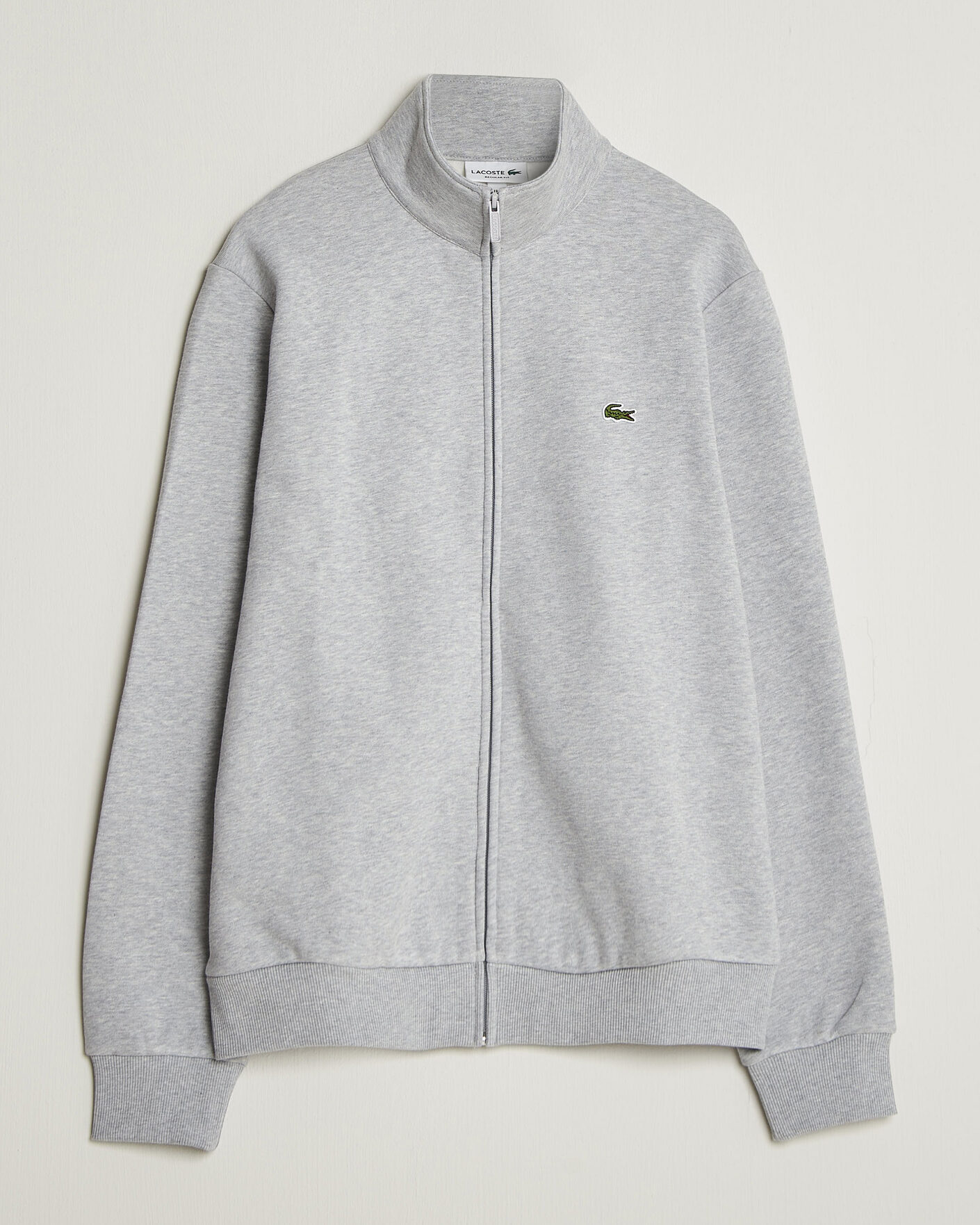 Men | Sweaters & Knitwear | Lacoste | Full Zip Sweater Silver Chine