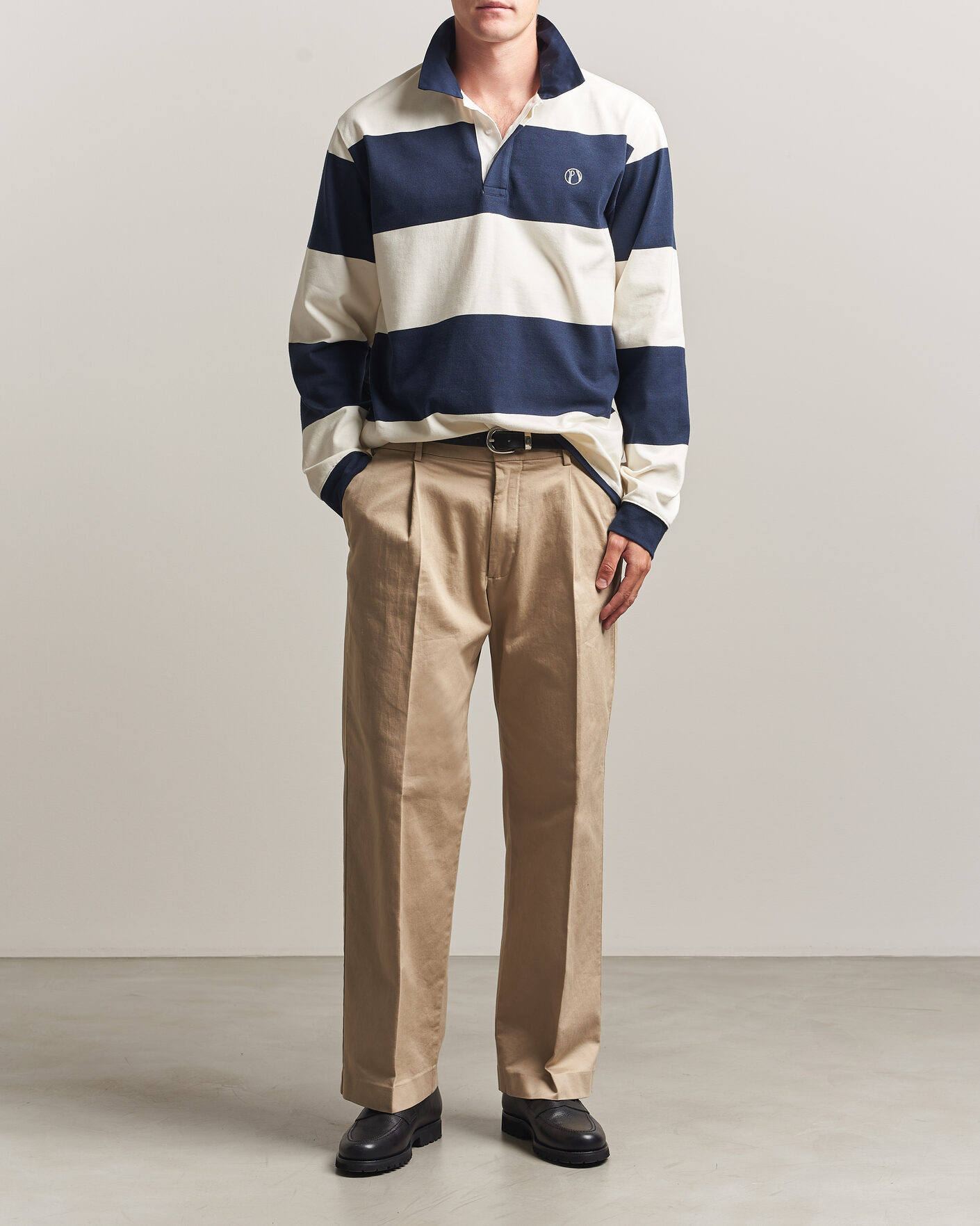 Men | Sweaters & Knitwear | Palmes | Ball Rugby Shirt Navy Stripe