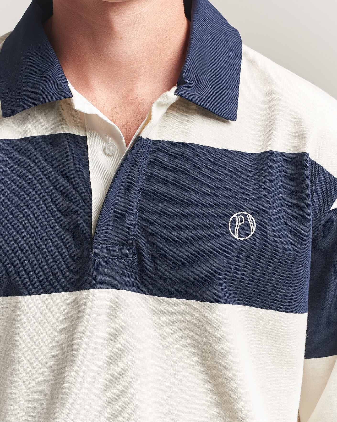 Men | Sweaters & Knitwear | Palmes | Ball Rugby Shirt Navy Stripe