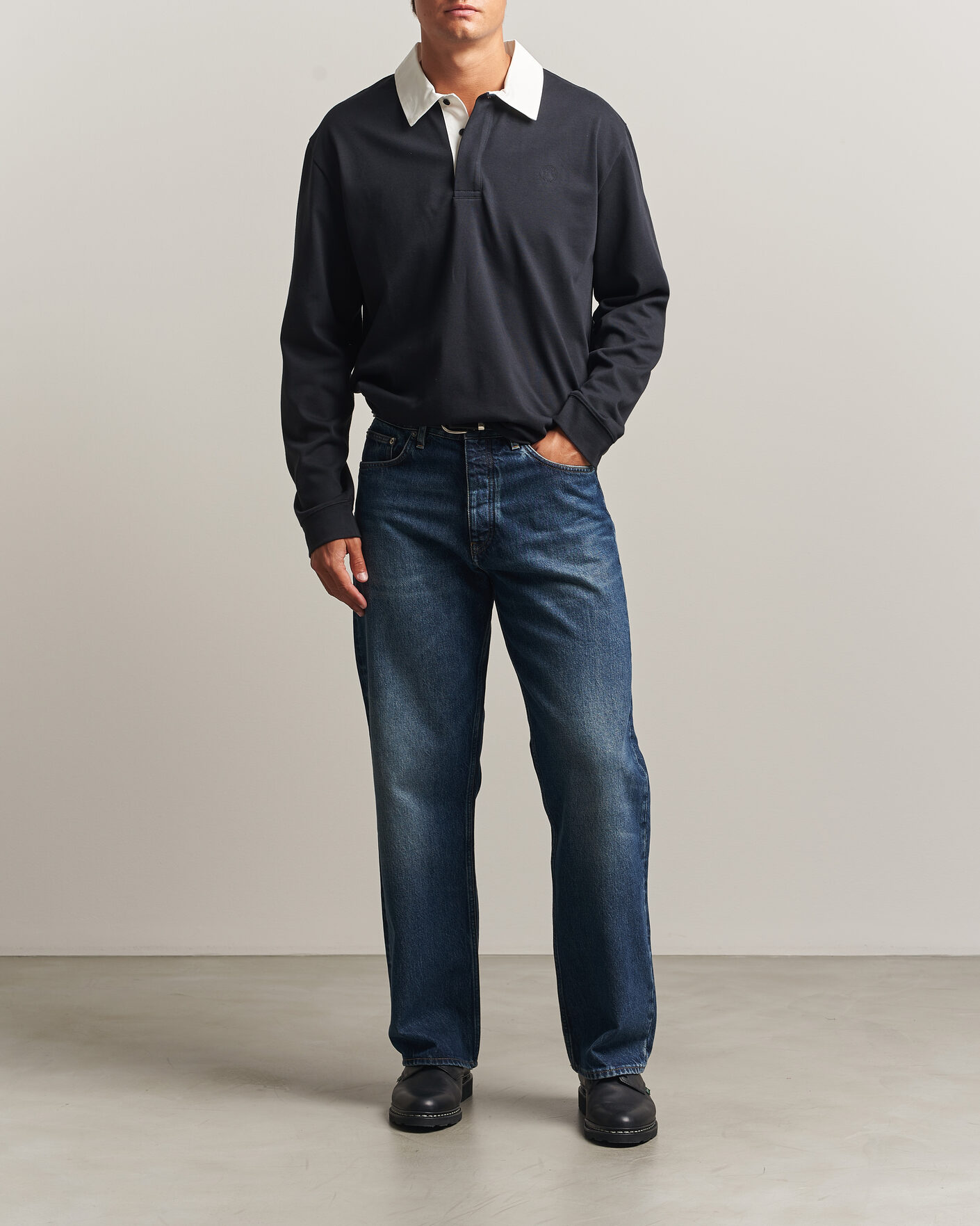 Men | Sweaters & Knitwear | Palmes | Ball Rugby Shirt Black