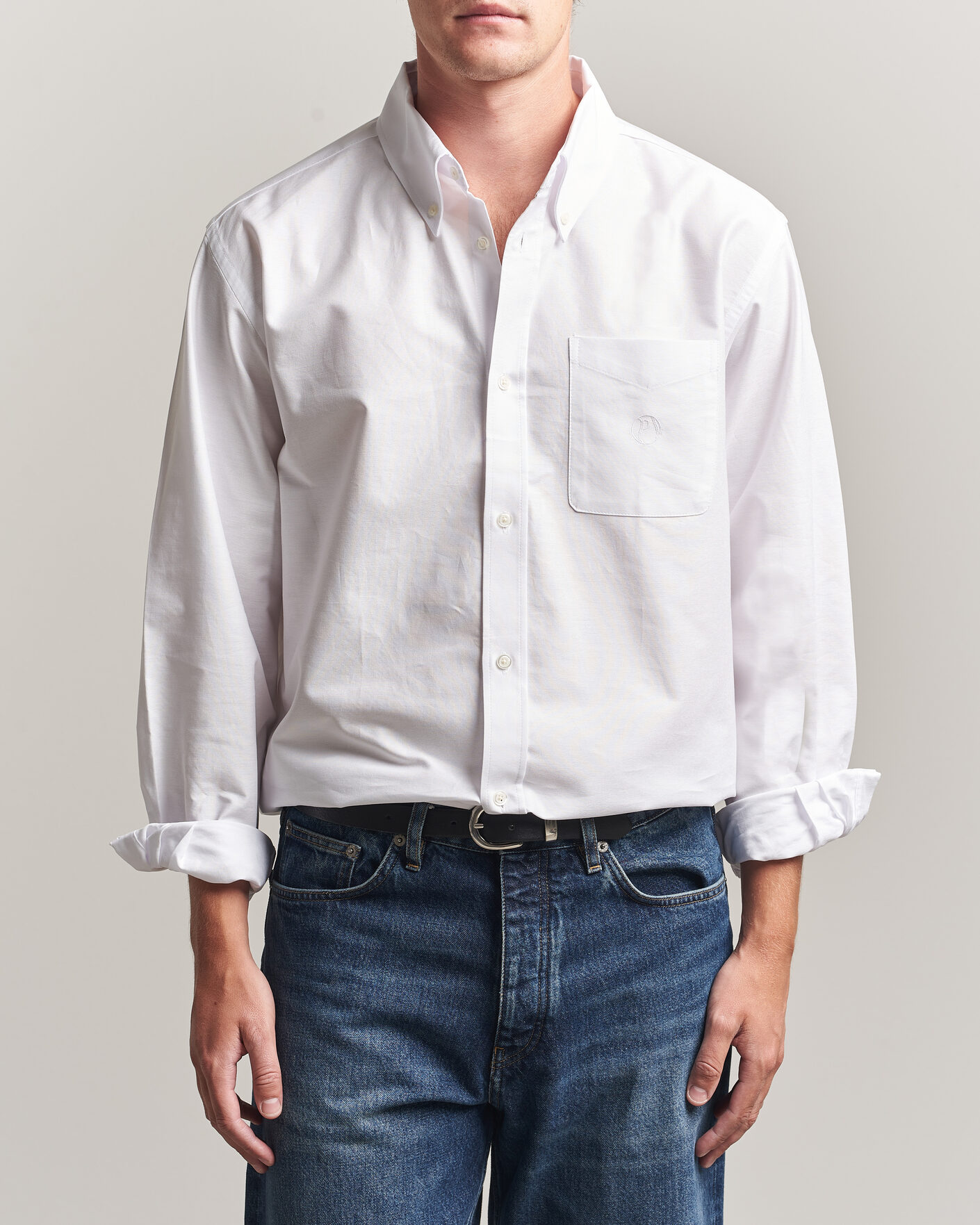 Men | Shirts | Palmes | Deuce Oxford Shirt White