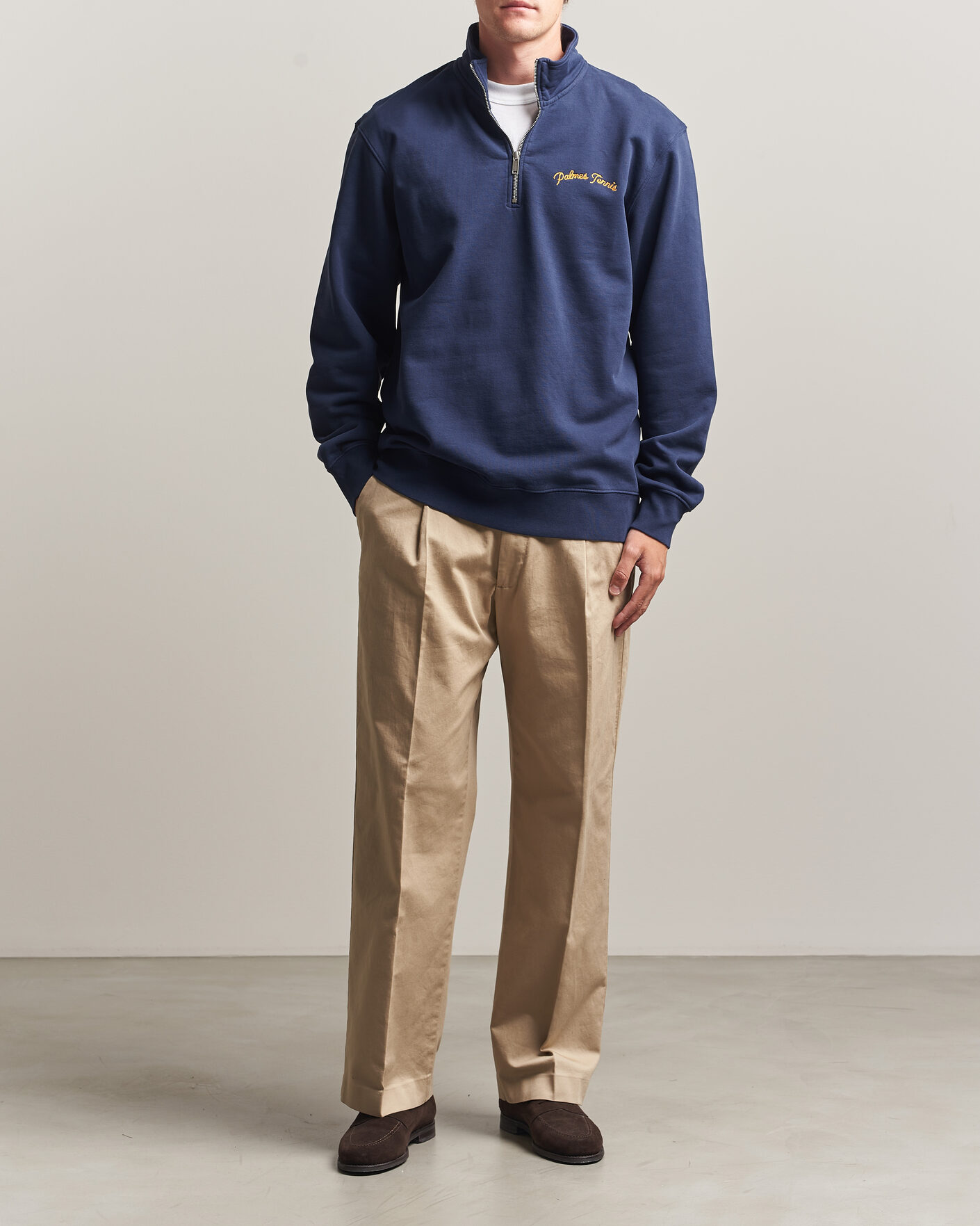 Men | Sweaters & Knitwear | Palmes | Western Zip Jacket Navy