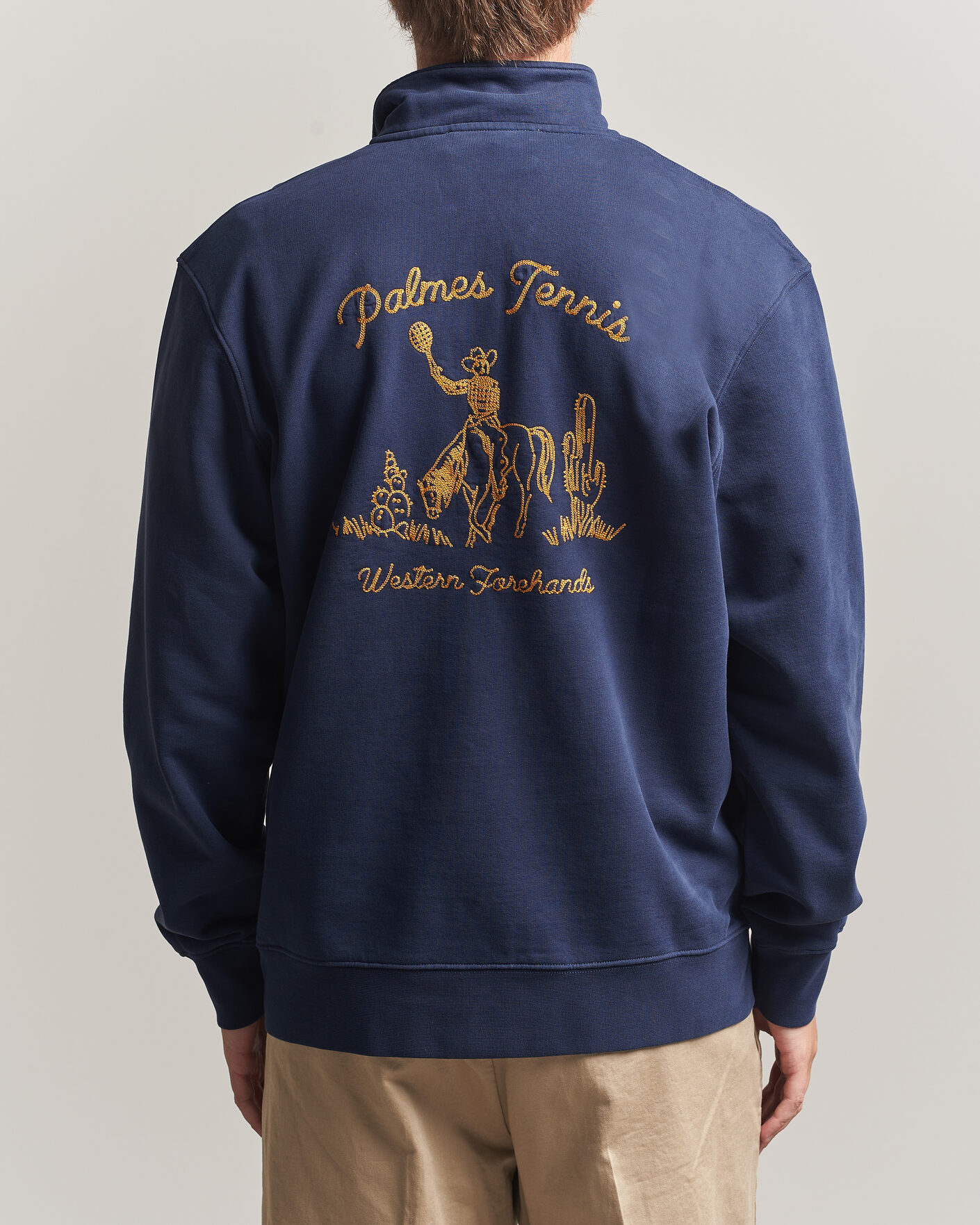 Men | Sweaters & Knitwear | Palmes | Western Zip Jacket Navy