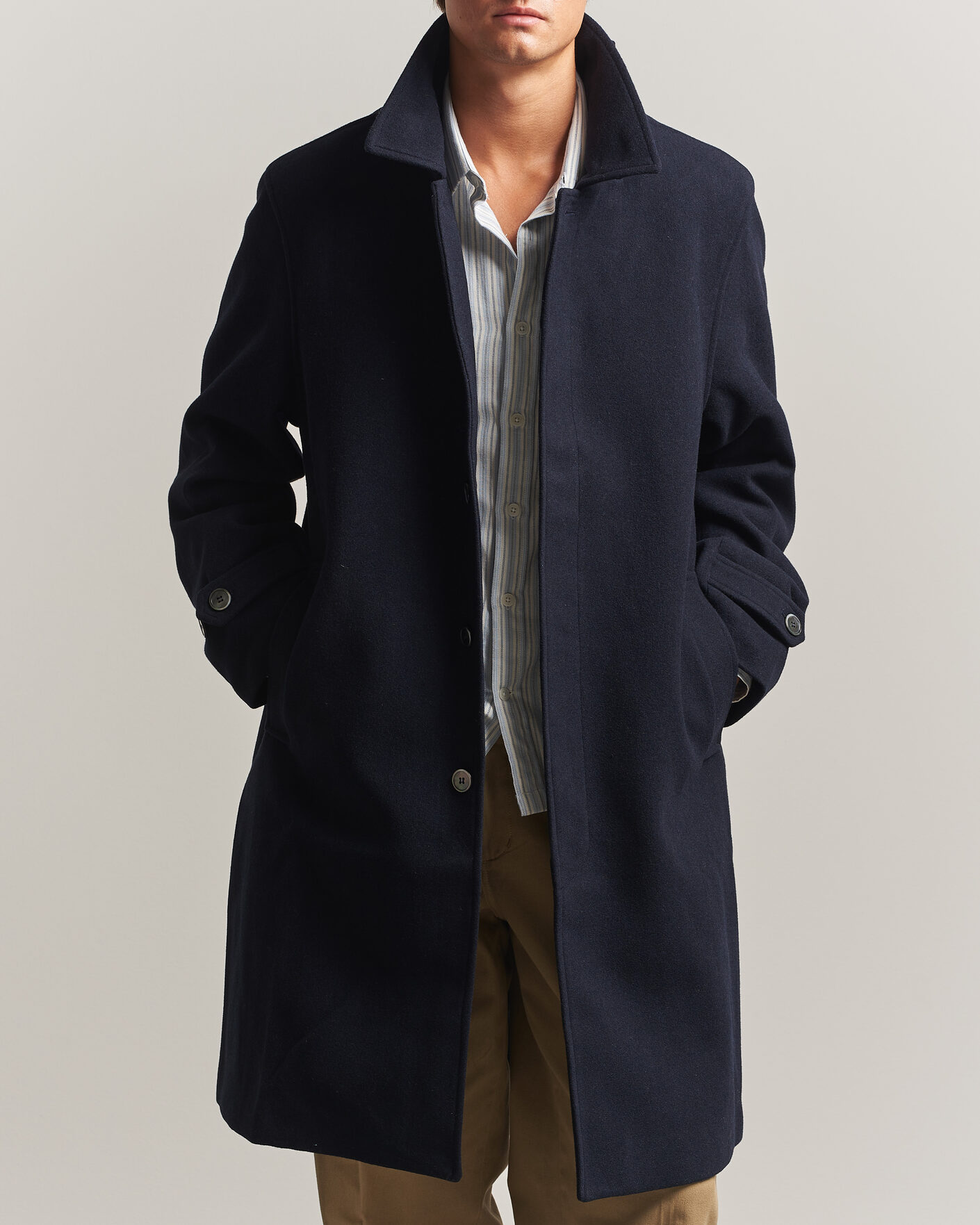 Men | Coats & Jackets | Palmes | Cedric Wool Coat Navy