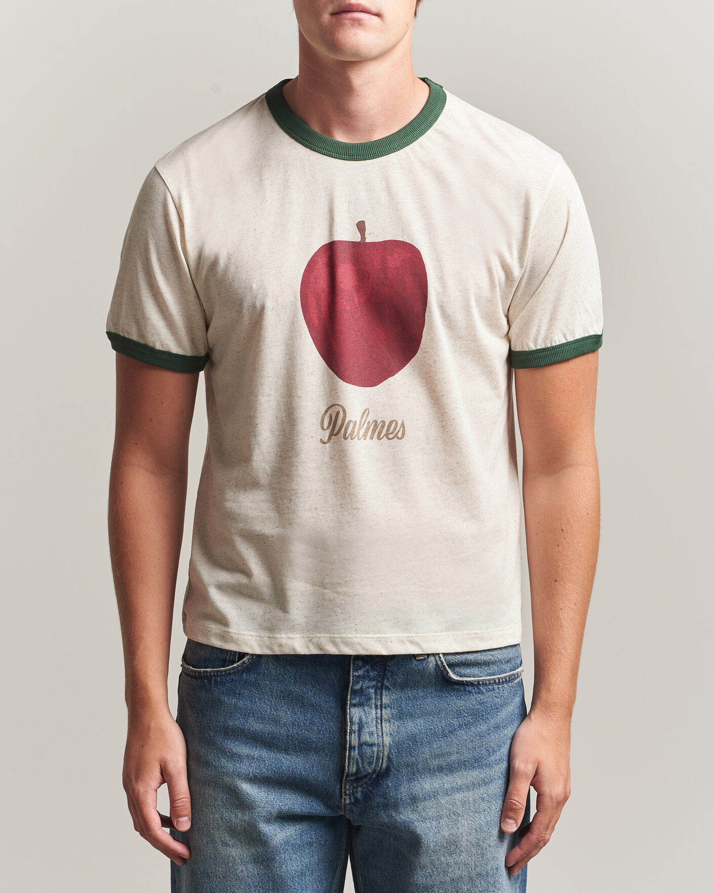 Men | T-Shirts | Palmes | Apple Ringer T-Shirt Broken White