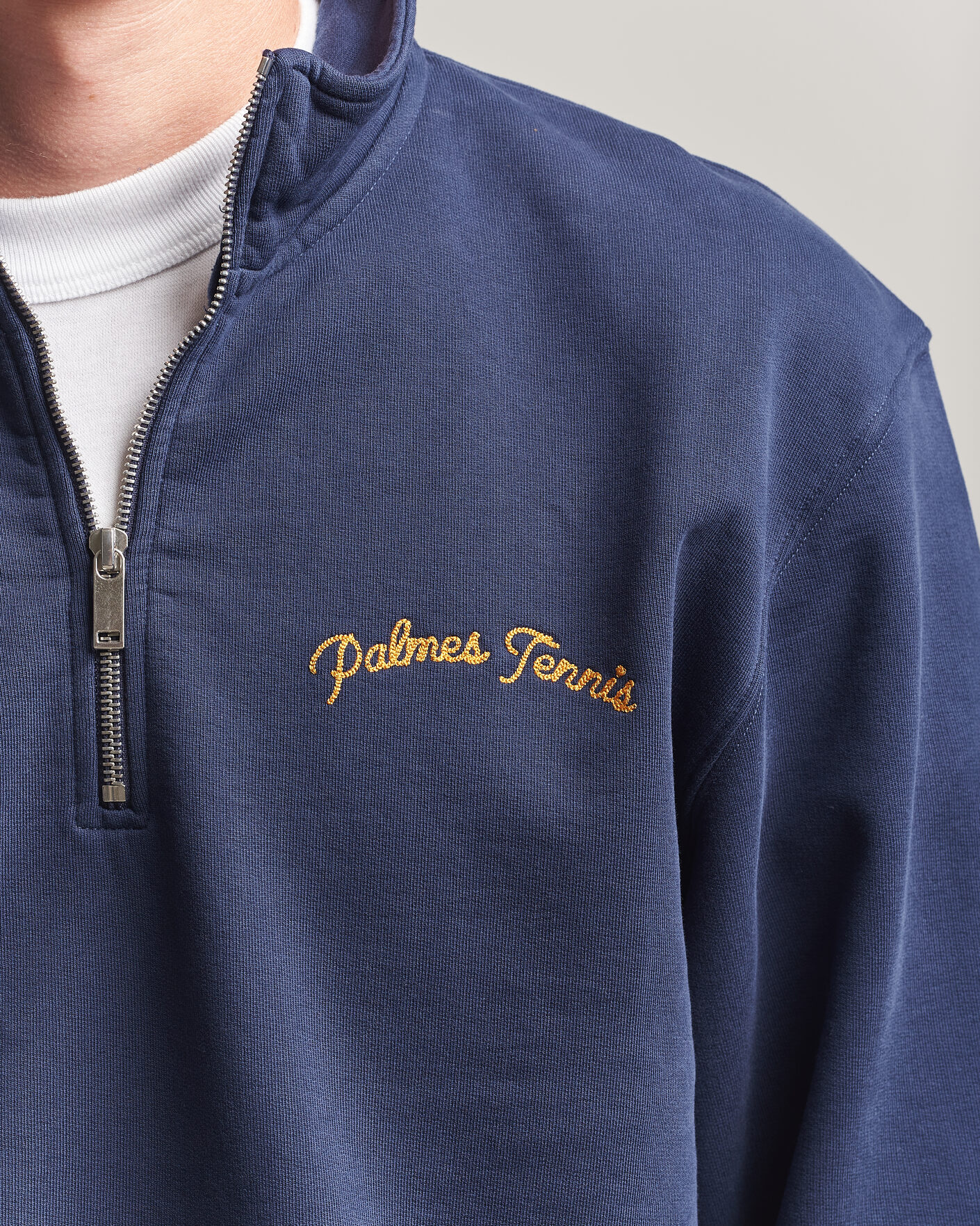 Men | Sweaters & Knitwear | Palmes | Western Zip Sweatshirt Navy