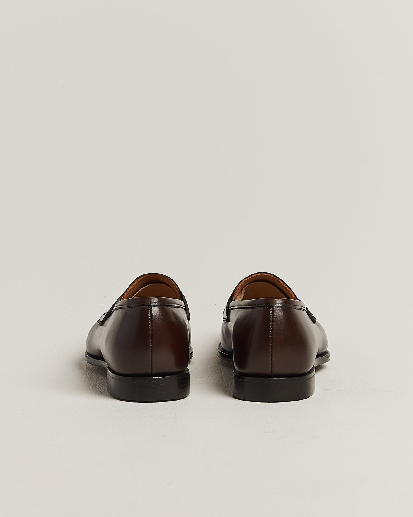 Men | Loafers | Crockett & Jones | Crawford Handgrade Penny Loafer Dk Brown Antique Calf