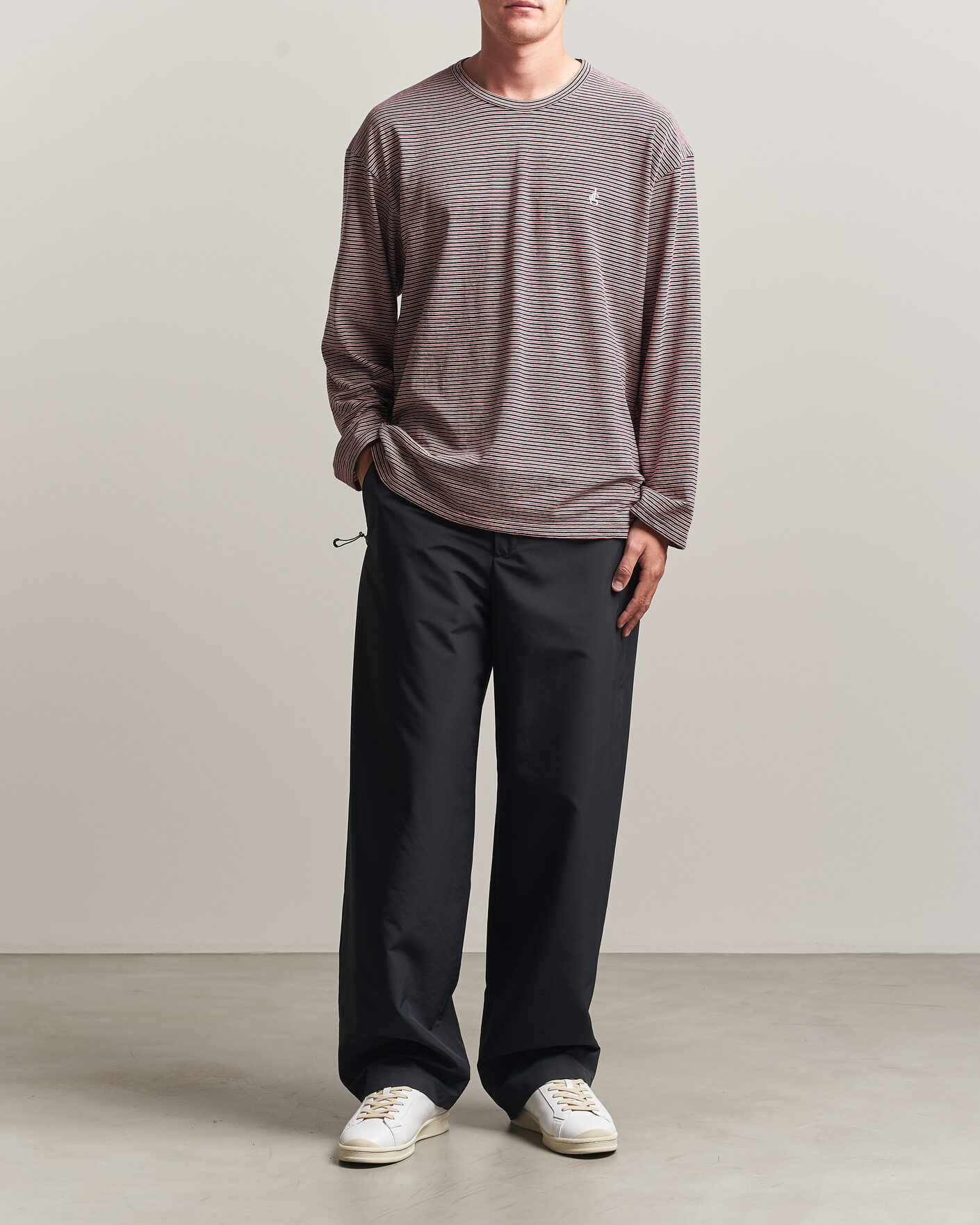 Men | T-Shirts | Jil Sander | Long Sleeve Striped T-Shirt Red