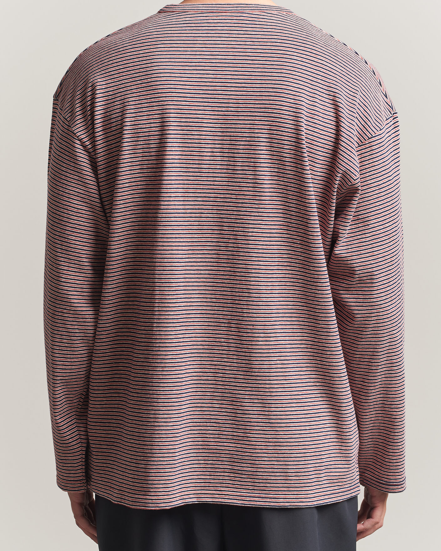 Men | T-Shirts | Jil Sander | Long Sleeve Striped T-Shirt Red