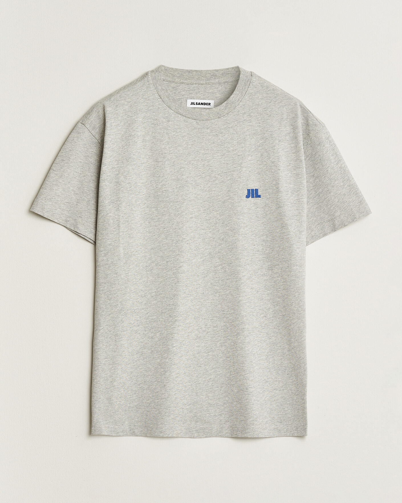 Jil Sander Short Sleeve Jil Logo T-Shirt Light Grey at CareOfCarl.com