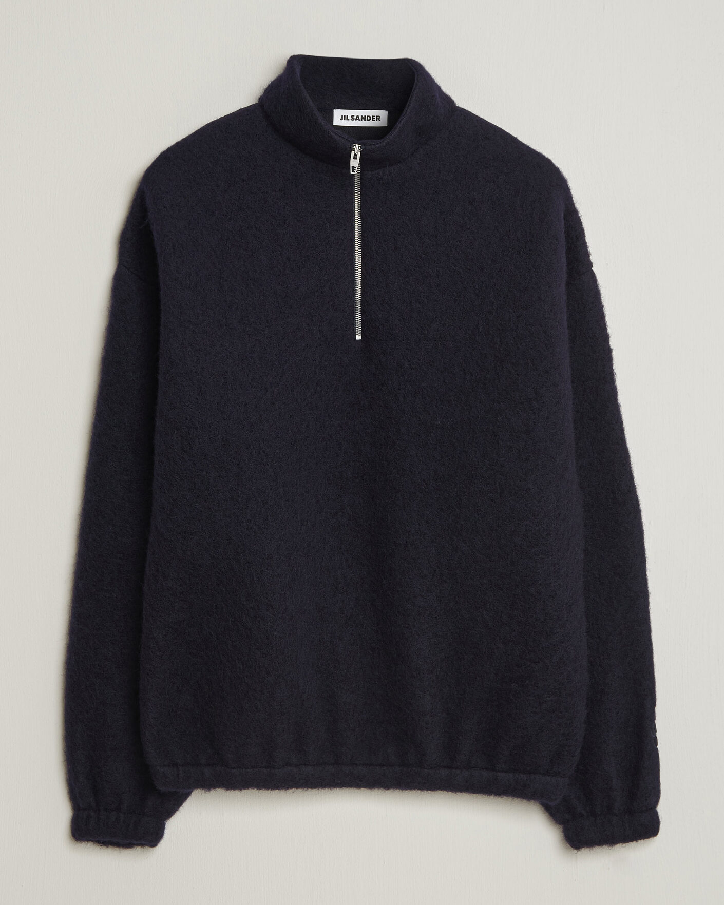 Men | Sweaters & Knitwear | Jil Sander | Half Zip Fleece Sweater Navy