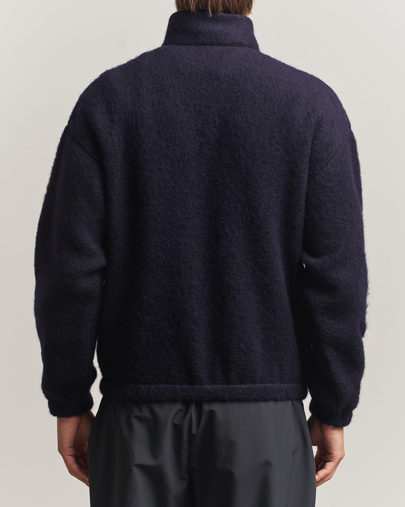 Men | Sweaters & Knitwear | Jil Sander | Half Zip Fleece Sweater Navy