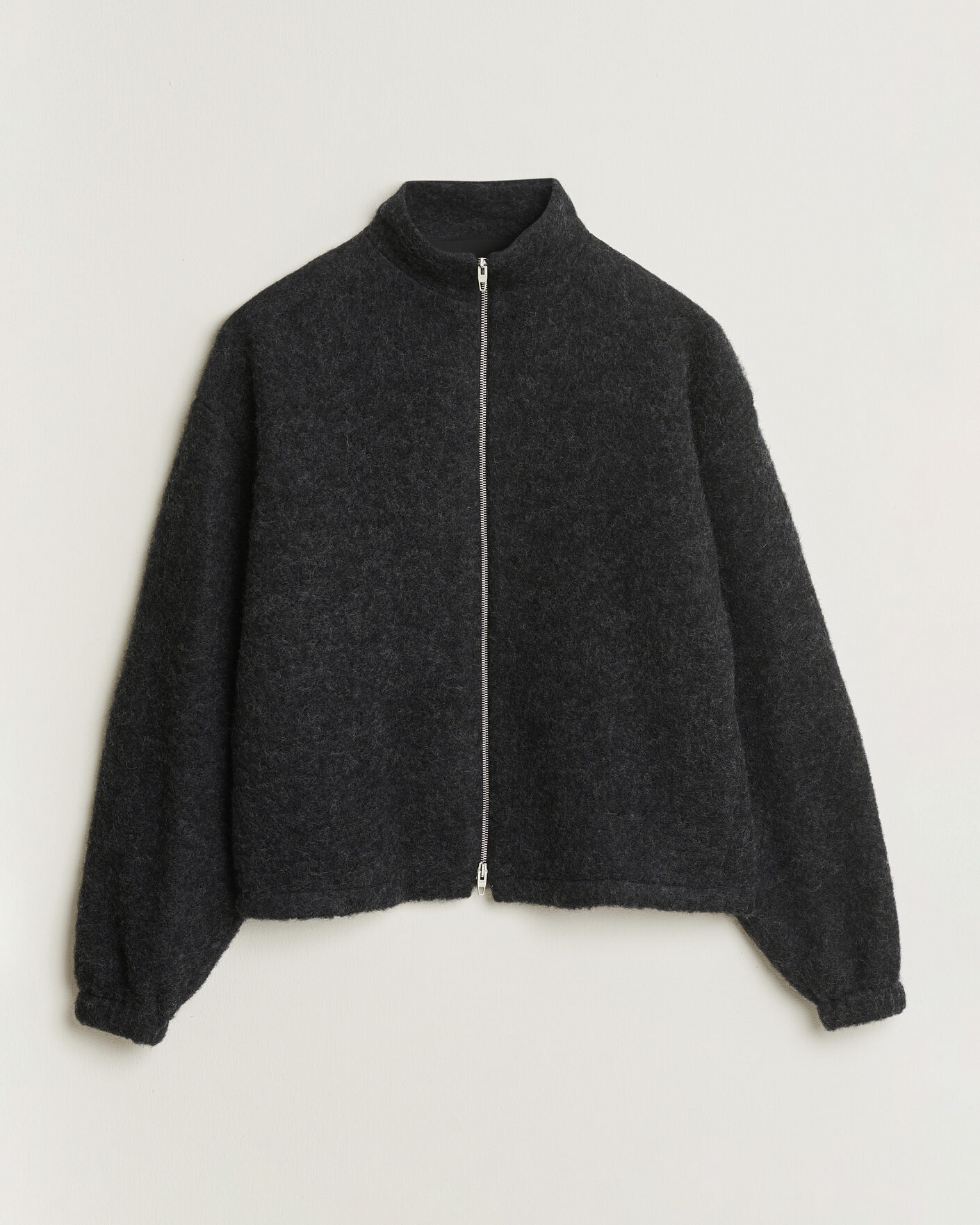 Men | Coats & Jackets | Jil Sander | Full Zip Fleece Jacket Charcoal