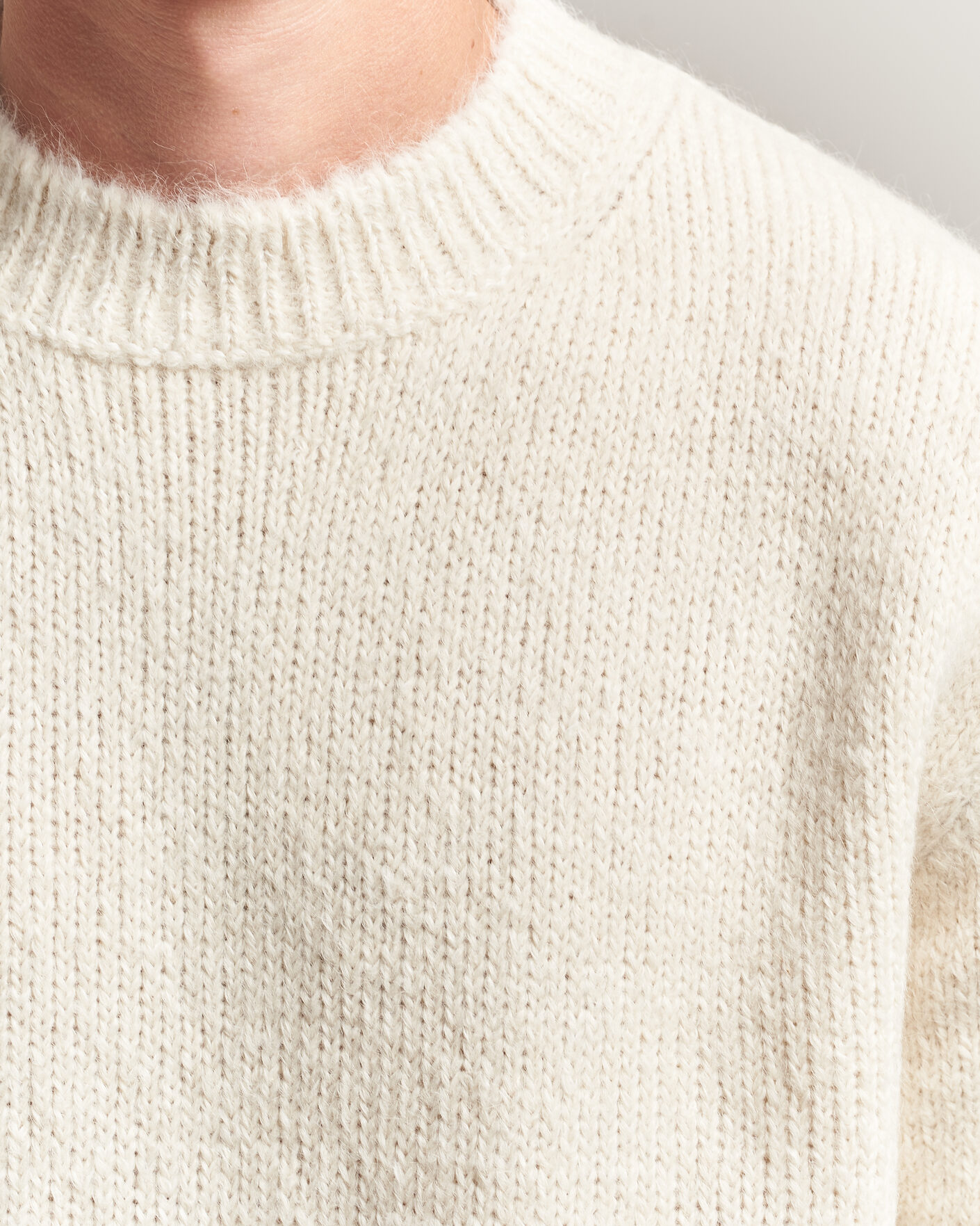 Men | Sweaters & Knitwear | Jil Sander | Rib Knit Sweater Off White