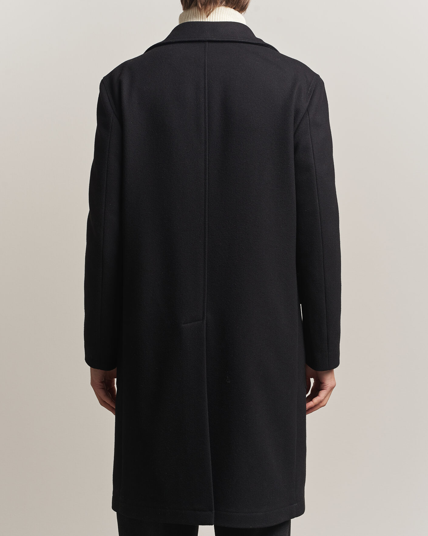Men | Coats & Jackets | L.B.M. 1911 | Double Breasted Wool/Cashmere Coat Black