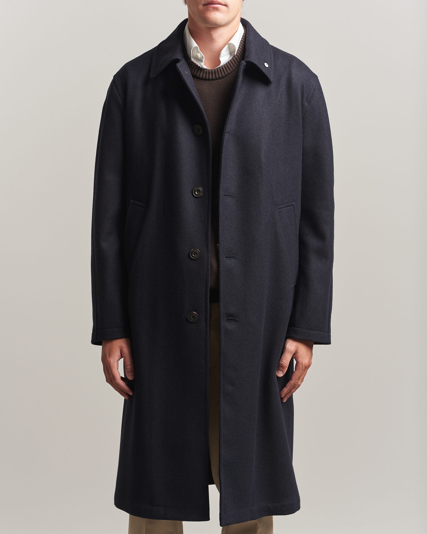 Men | Coats & Jackets | L.B.M. 1911 | Wool/Cashmere Raglan Coat Navy