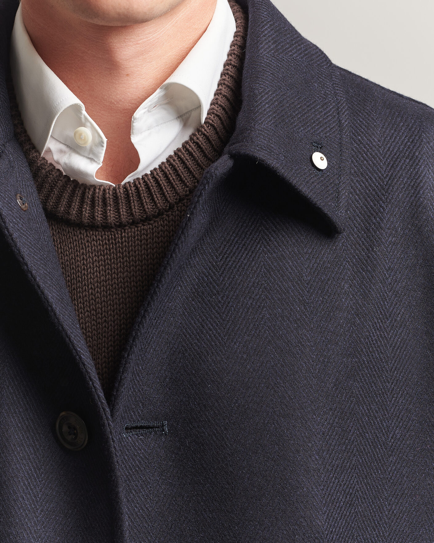 Men | Coats & Jackets | L.B.M. 1911 | Wool/Cashmere Raglan Coat Navy