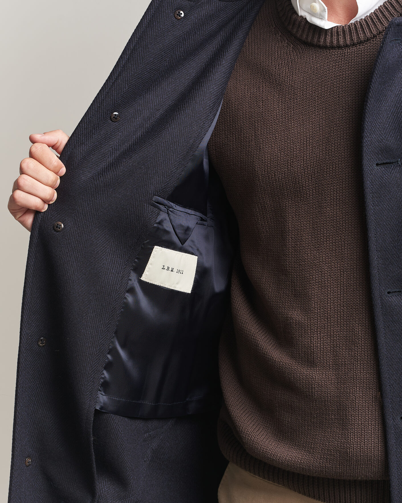 Men | Coats & Jackets | L.B.M. 1911 | Wool/Cashmere Raglan Coat Navy