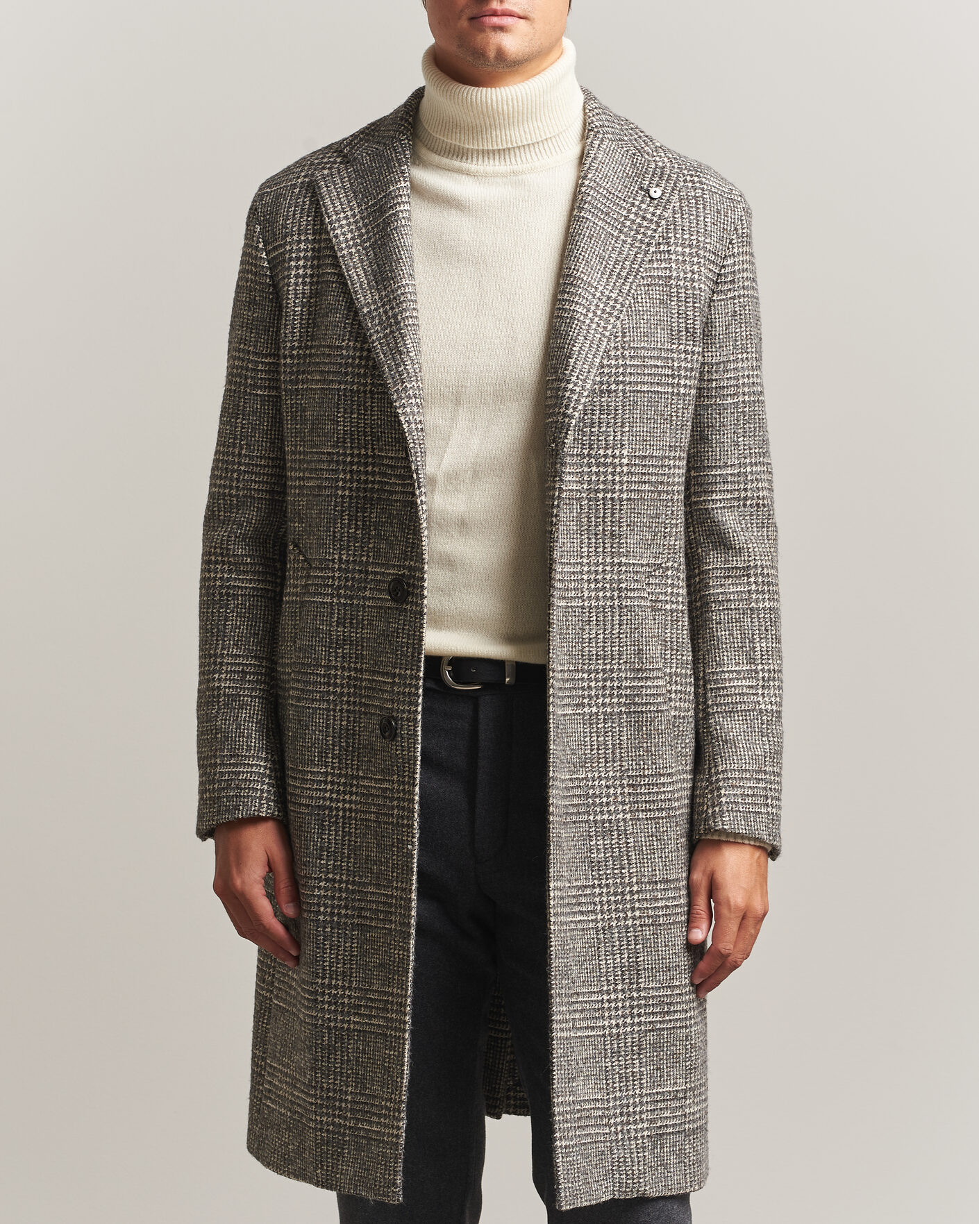Men | Coats & Jackets | L.B.M. 1911 | Checked Wool Coat Grey