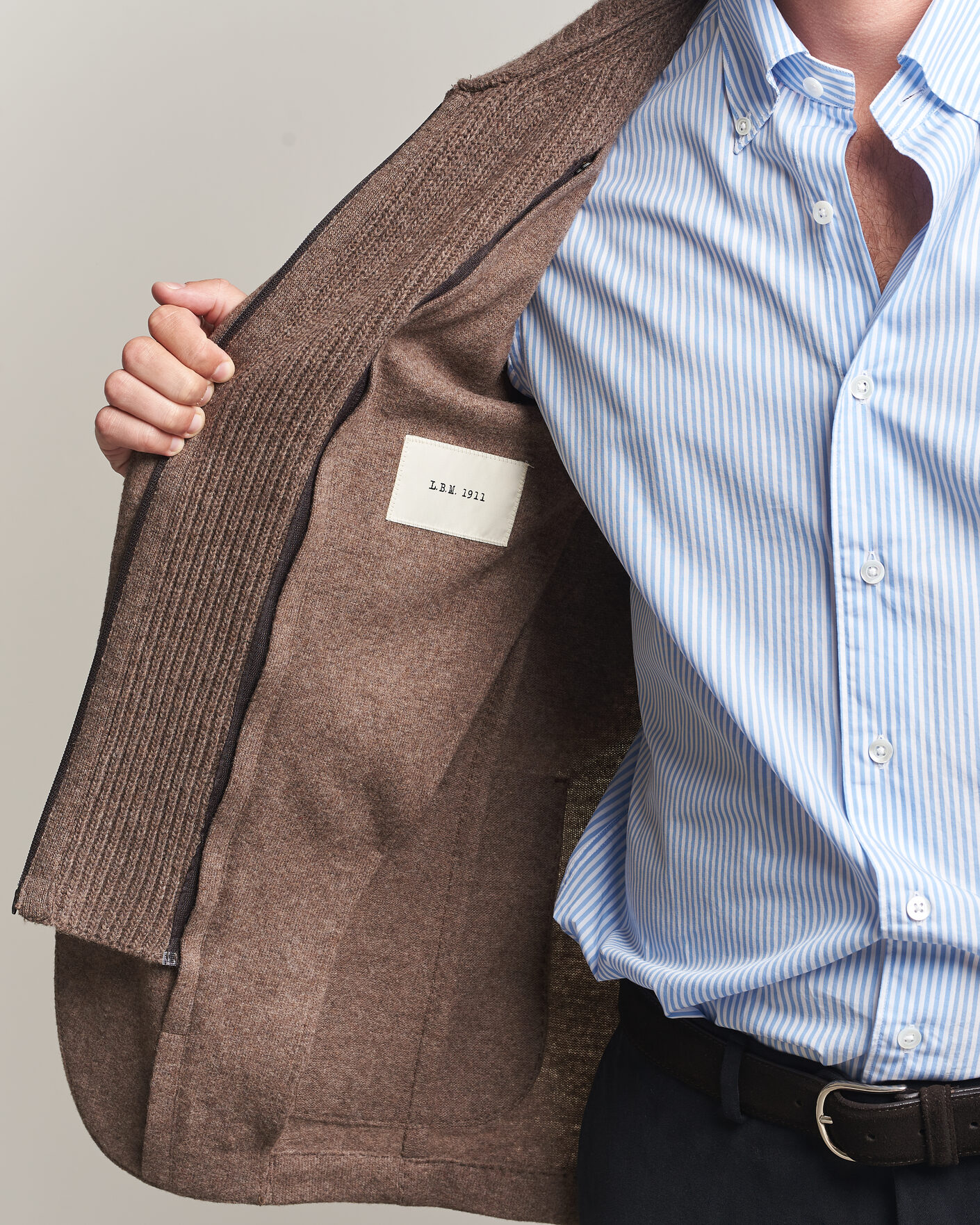 Men | Blazers | L.B.M. 1911 | Ivan Hybrid Wool Blazer Brown