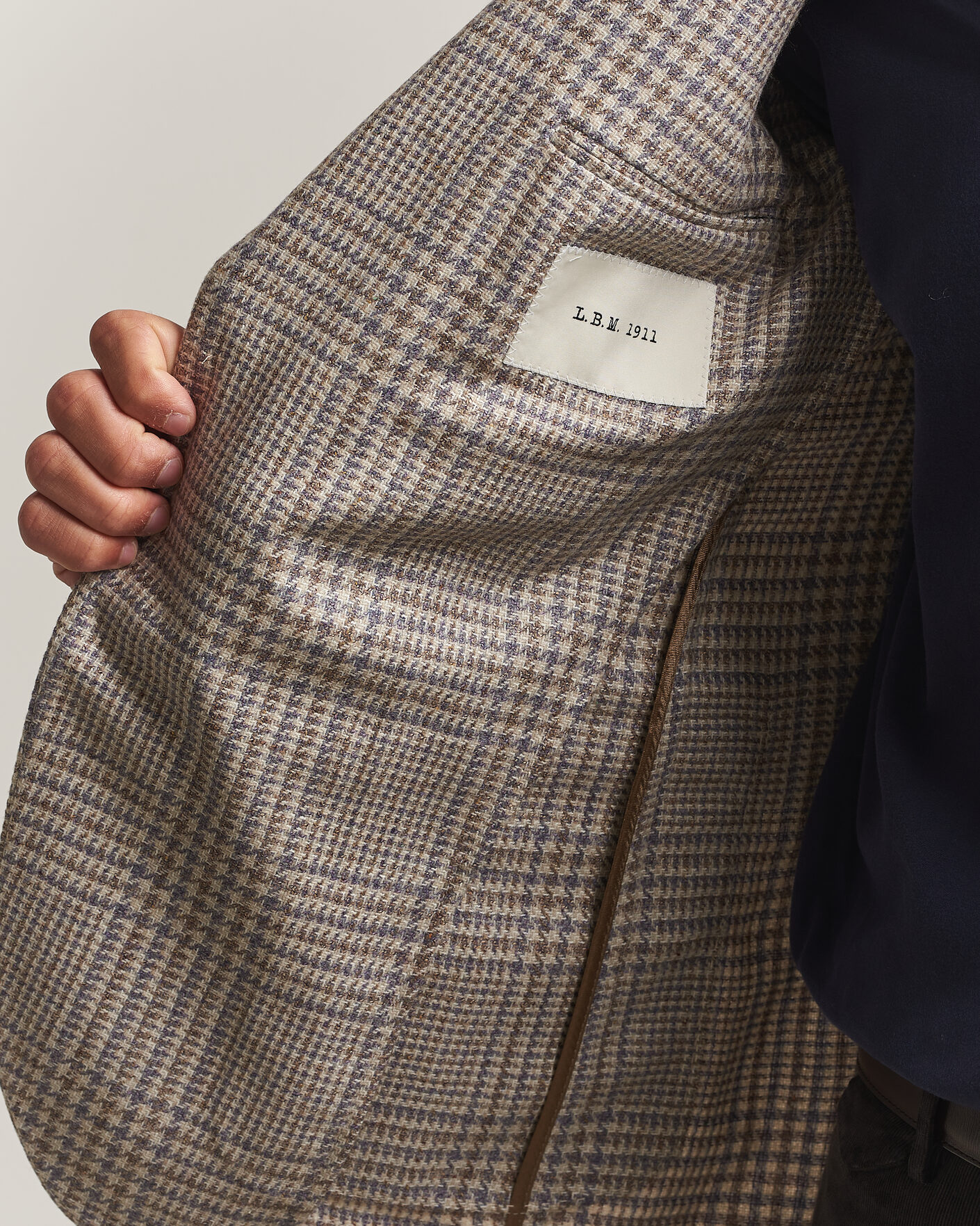 Men | Blazers | L.B.M. 1911 | Jack Regular Check Wool/Cashmere/Silk Blazer Brown