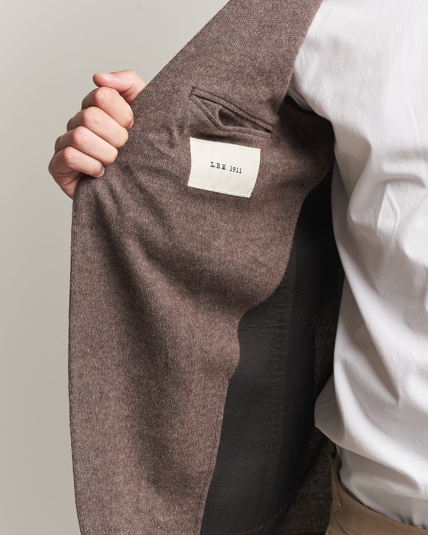 Men | Blazers | L.B.M. 1911 | Jack Knitted Cashmere Mix Blazer Brown