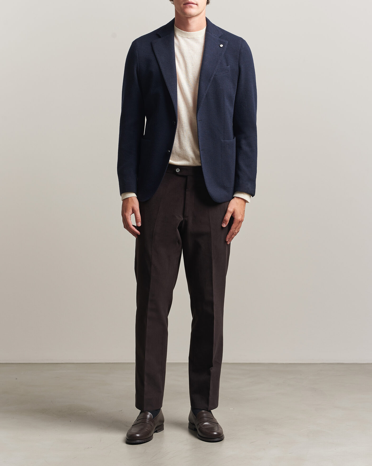 Men | Blazers | L.B.M. 1911 | Jack Knitted Cashmere Mix Blazer Navy