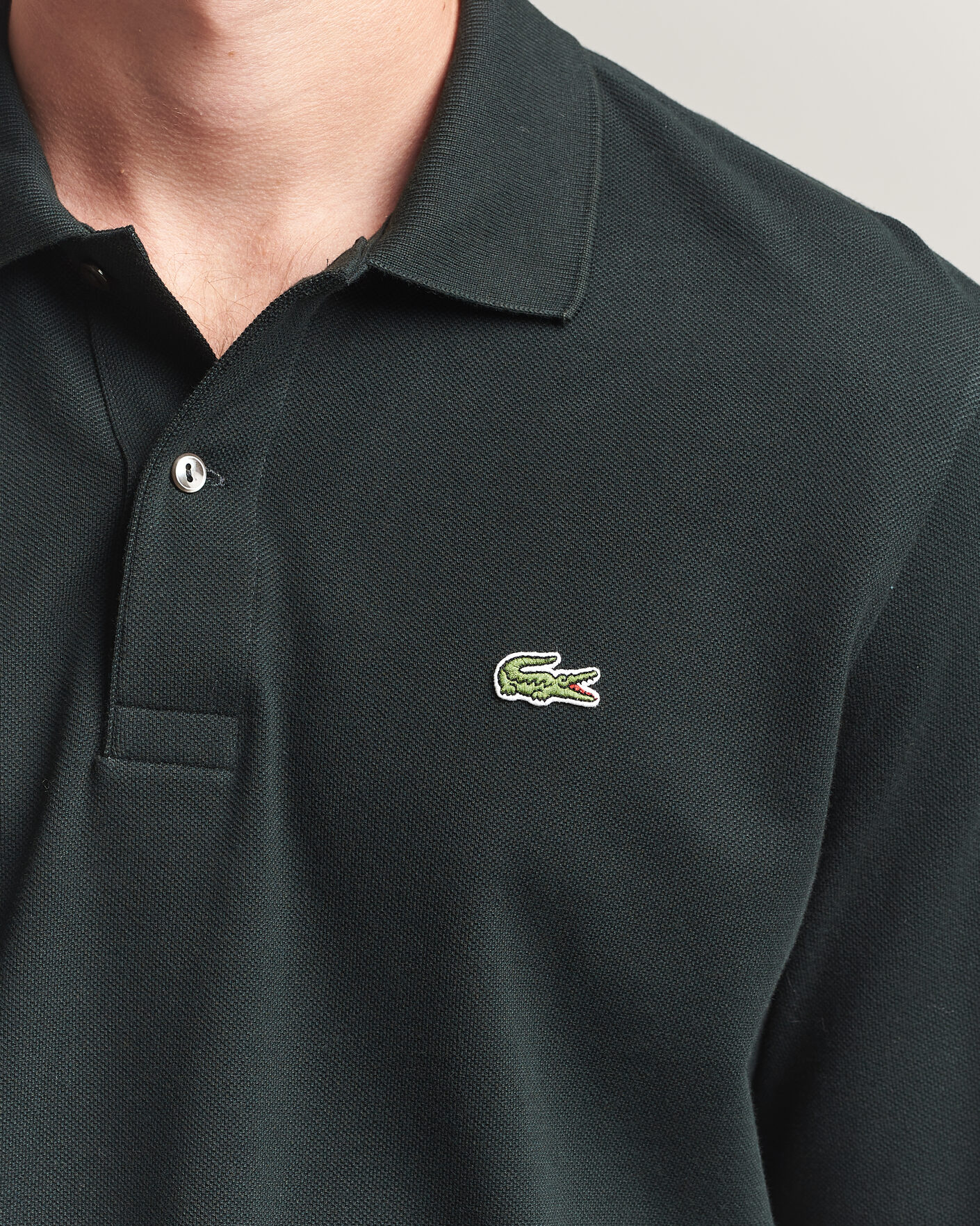 Men | Polo Shirts | Lacoste | Original Long Sleeve Polo Piké Dark Varech