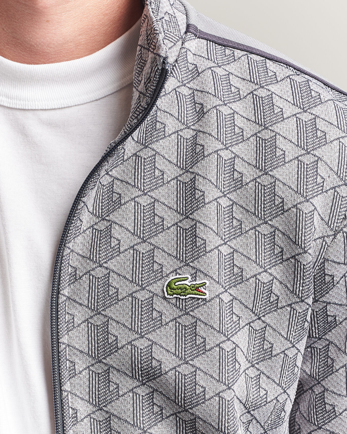 Men | Sweaters & Knitwear | Lacoste | Monogram Track Jacket Calluna/Graphite