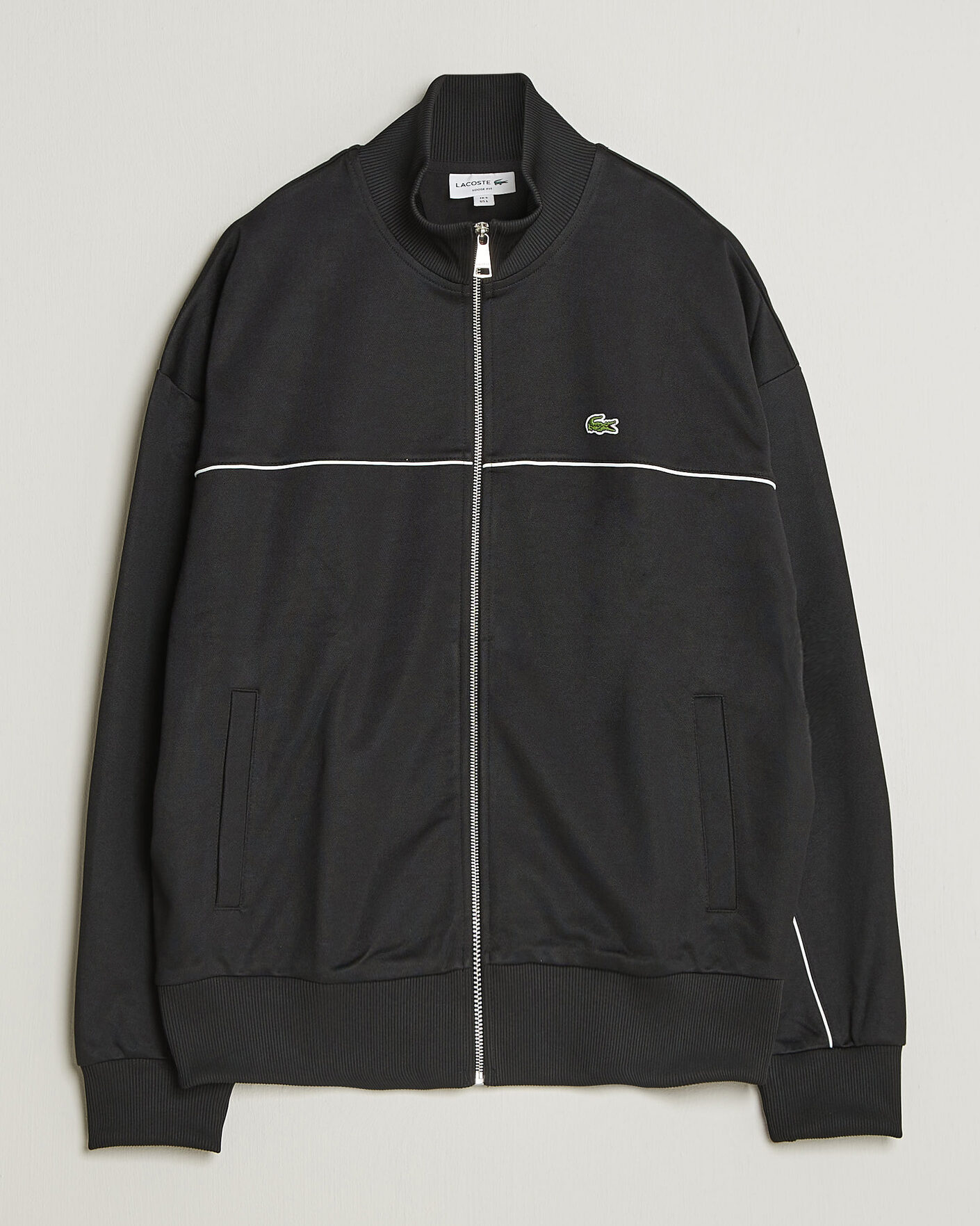 Men | Sweaters & Knitwear | Lacoste | Piqué Track Jacket Black