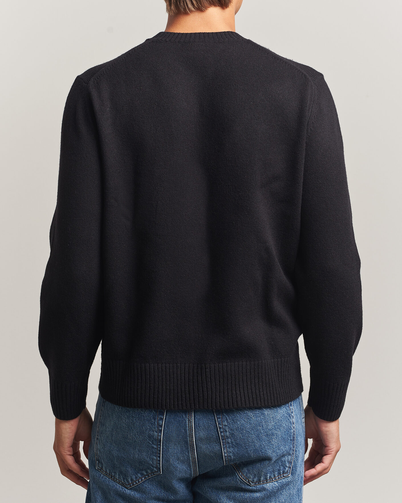 Men | Sweaters & Knitwear | Lacoste | Carded Wool Crew Neck Black