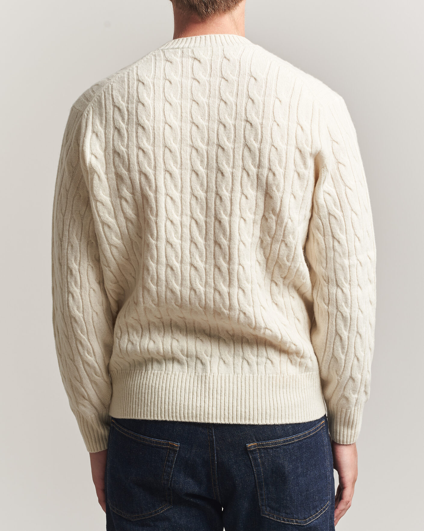 Men | Sweaters & Knitwear | Lacoste | Carded Wool Cable Crew Neck Lapland