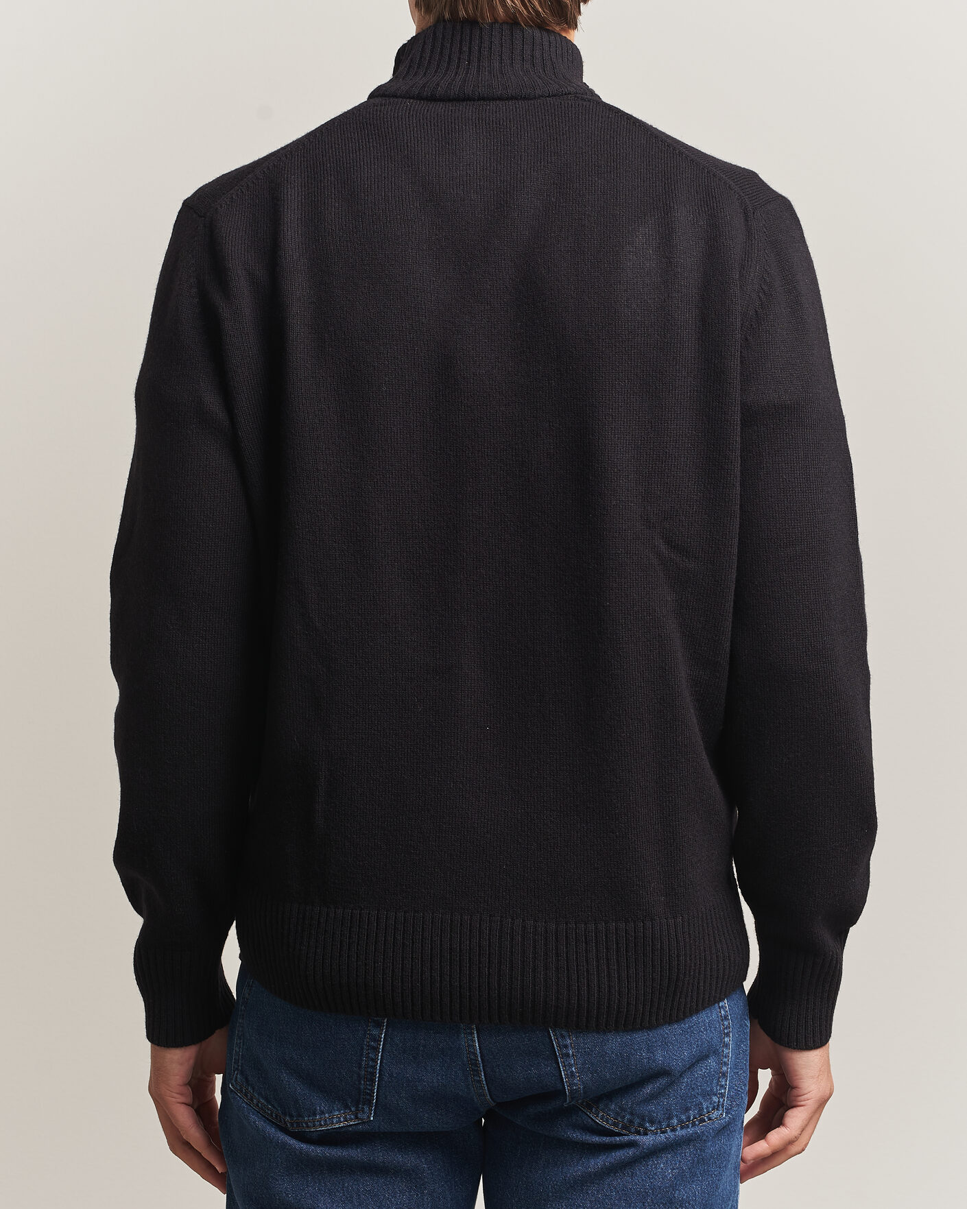 Men | Sweaters & Knitwear | Lacoste | Carded Wool Half Zip Black