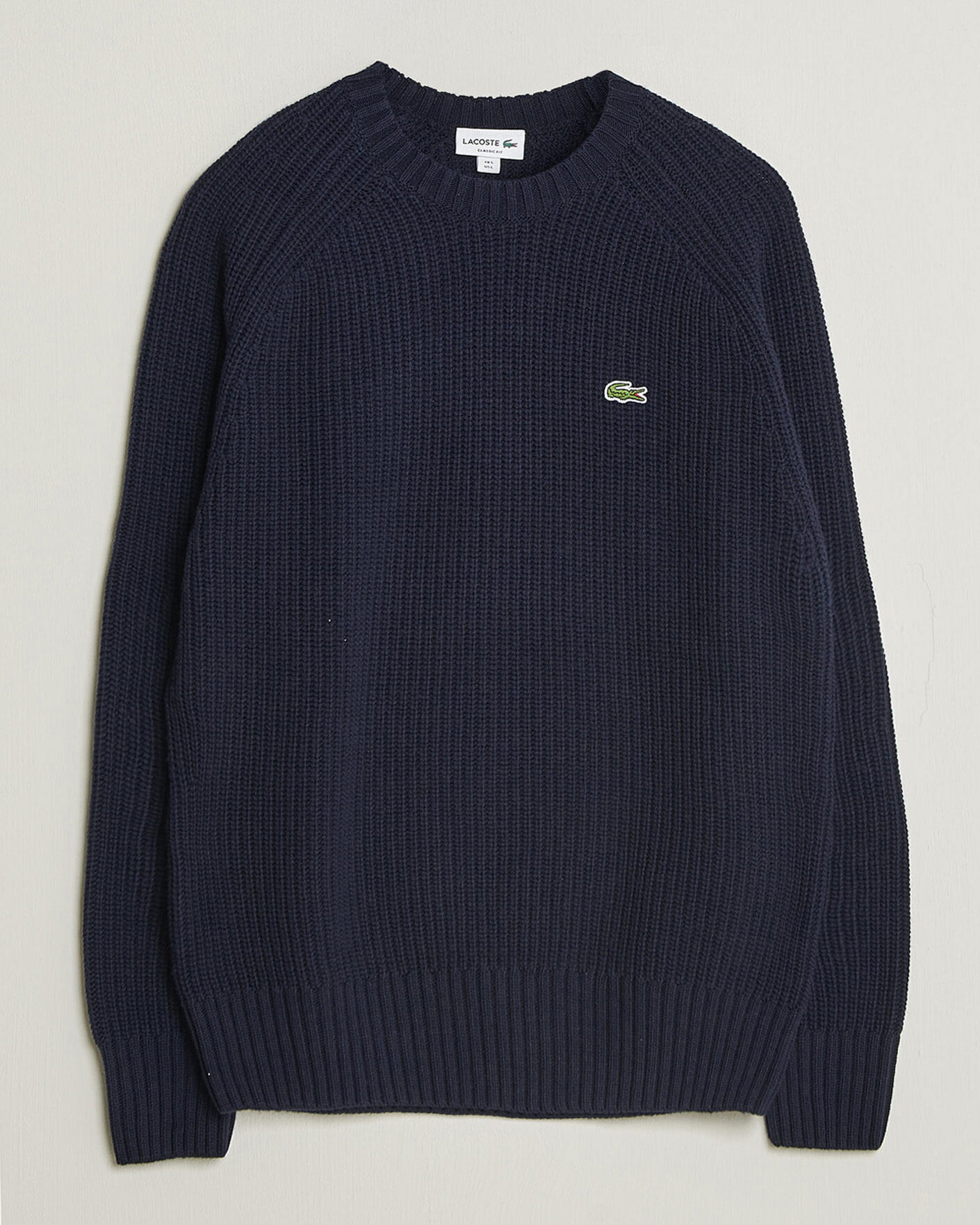 Men | Sweaters & Knitwear | Lacoste | Heavy Wool Knitted Sweater Navy Blue