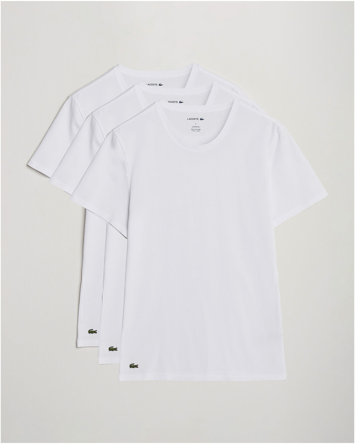 Men | T-Shirts | Lacoste | 3-Pack Crew Neck T-Shirt White