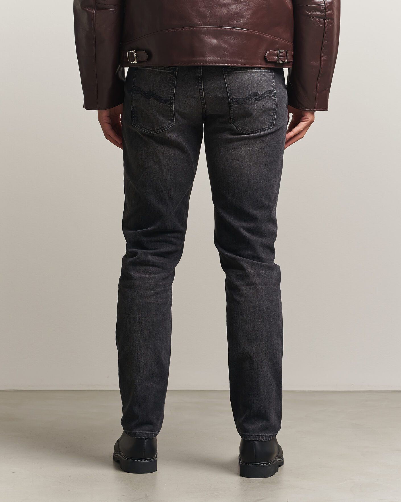 Men | Jeans | Nudie Jeans | Solid Ollie Jeans Black Mist
