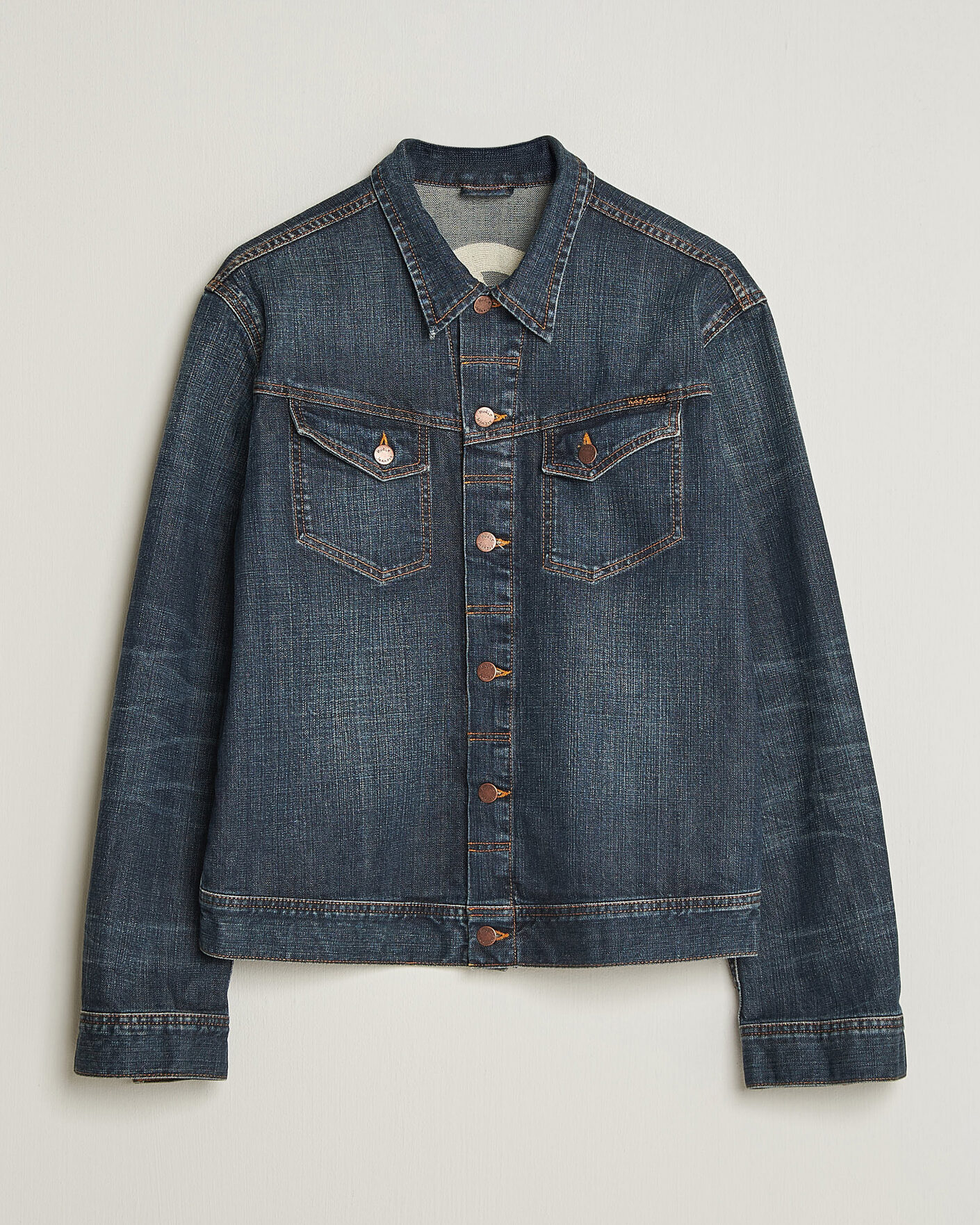 Men | Coats & Jackets | Nudie Jeans | Conny Denim Jacket Big Wave Blue