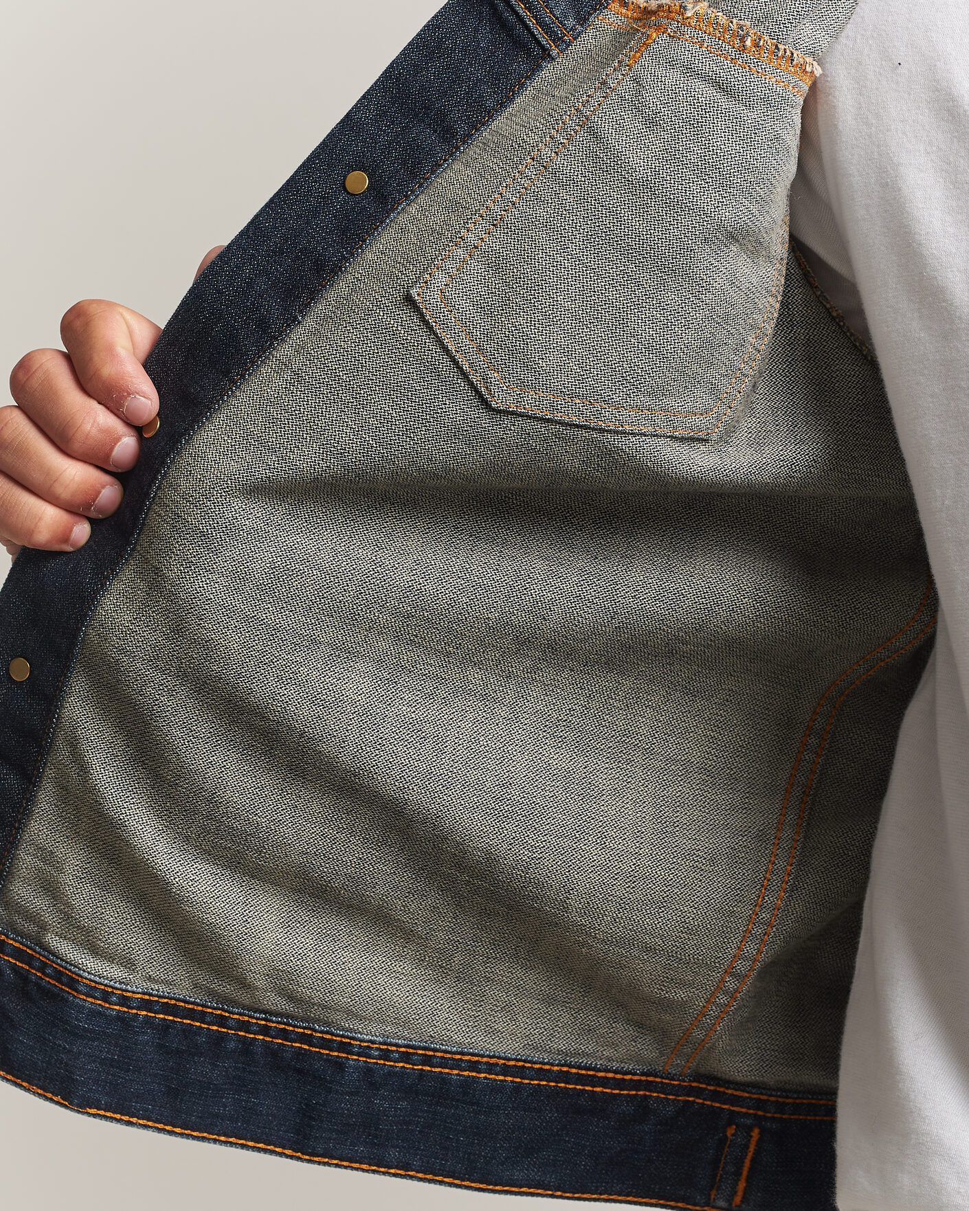 Men | Coats & Jackets | Nudie Jeans | Conny Denim Jacket Big Wave Blue
