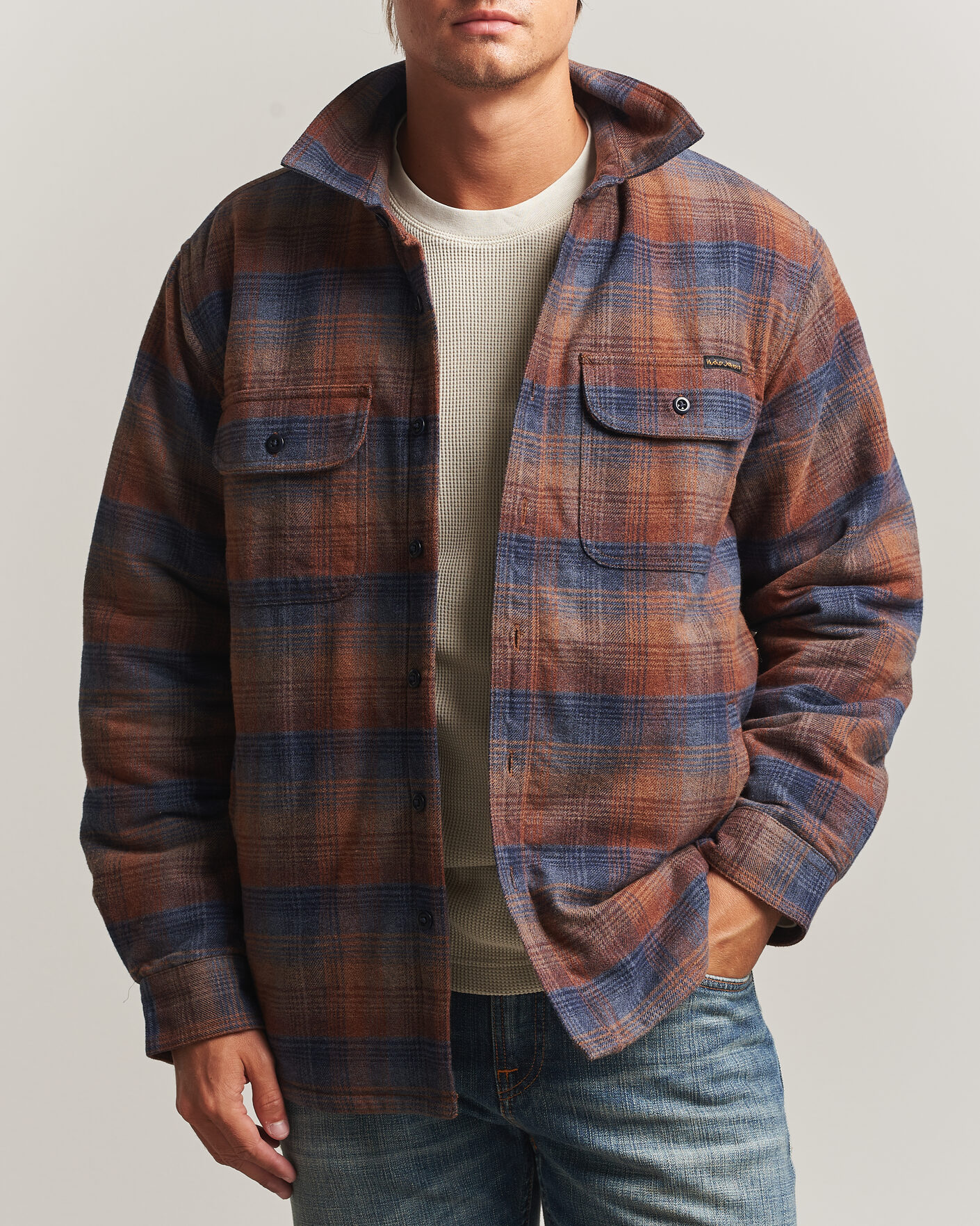 Men | Shirts | Nudie Jeans | Glenn Padded Checked Overshirt Multi