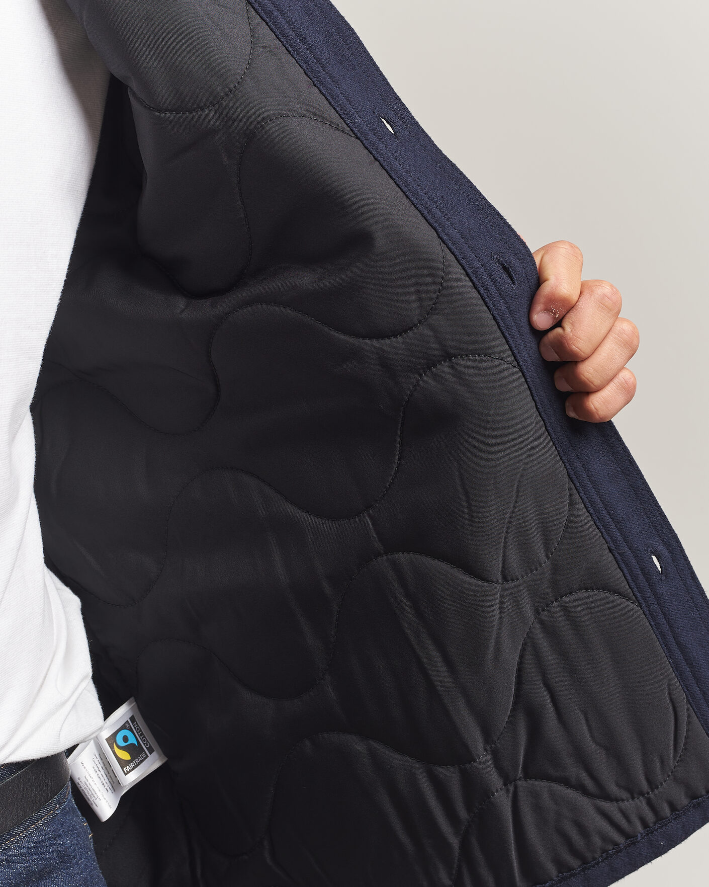 Men | Shirts | Nudie Jeans | Glenn Padded Overshirt Blueberry