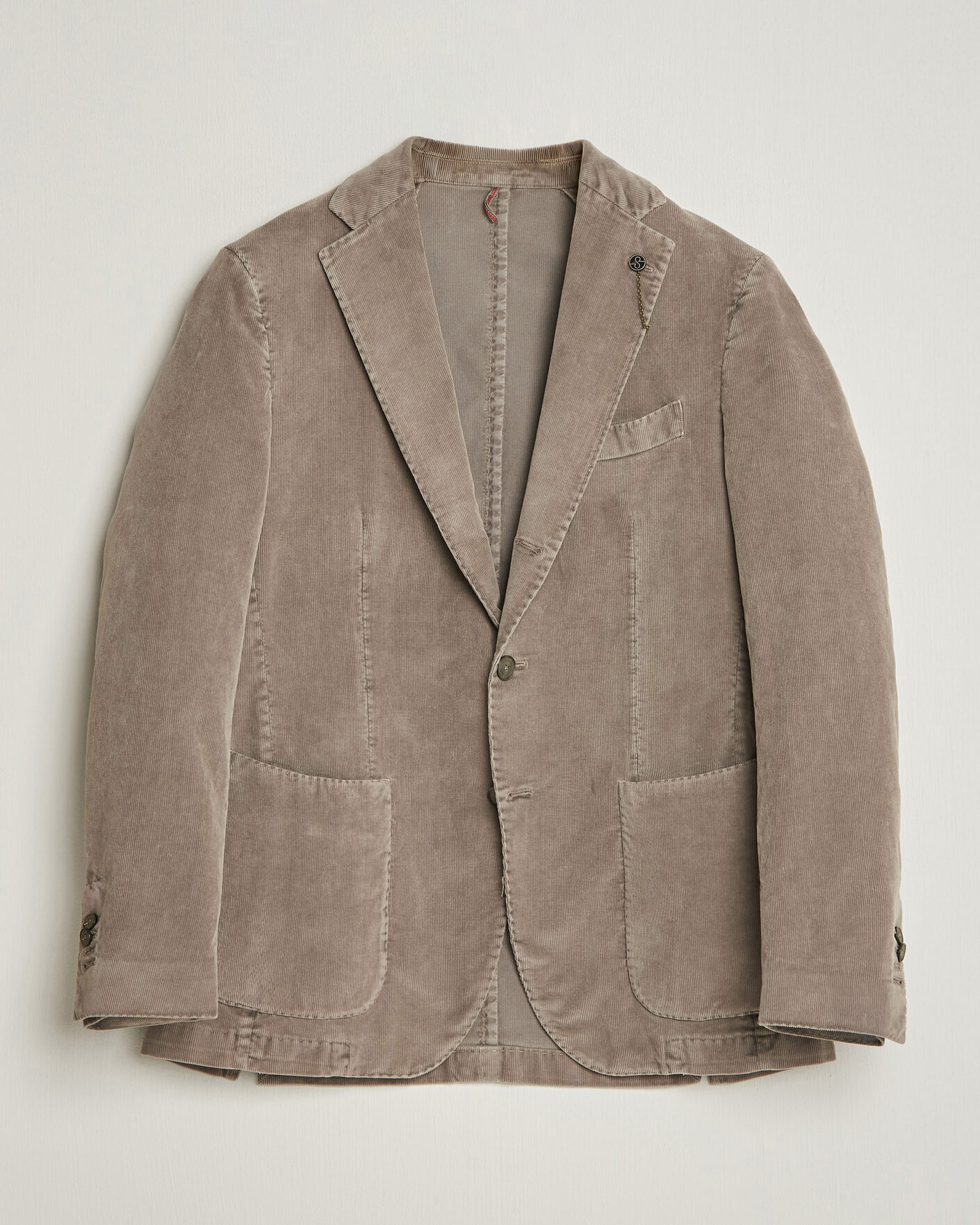 Men | Blazers | Santaniello | Corduroy Patch Pocket Blazer Taupe