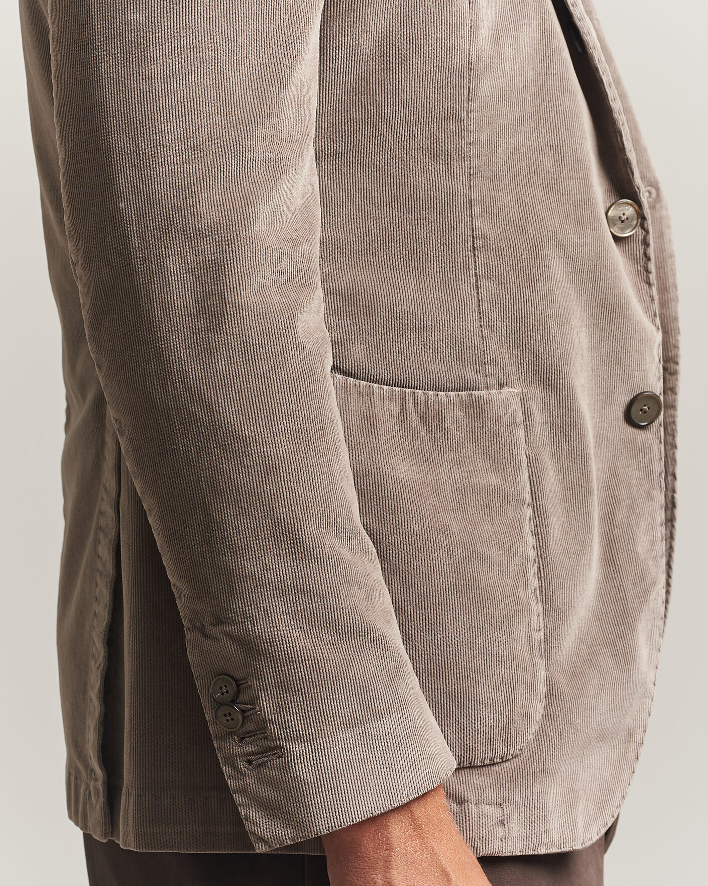 Men | Blazers | Santaniello | Corduroy Patch Pocket Blazer Taupe