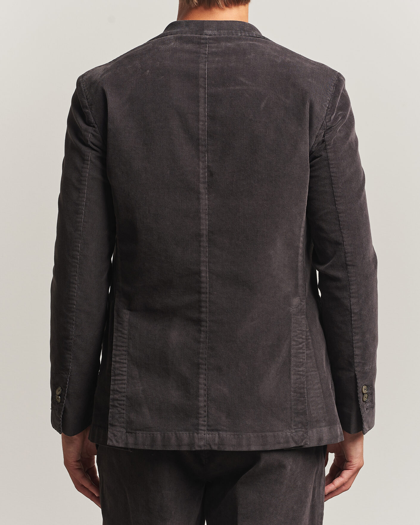 Men | Blazers | Santaniello | Corduroy Patch Pocket Blazer Dark Grey
