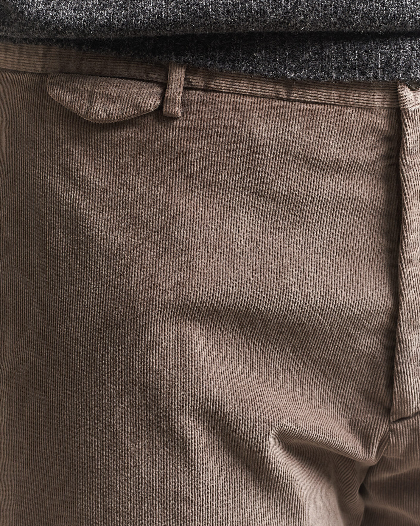 Men | Trousers | Santaniello | Corduroy Trousers Taupe
