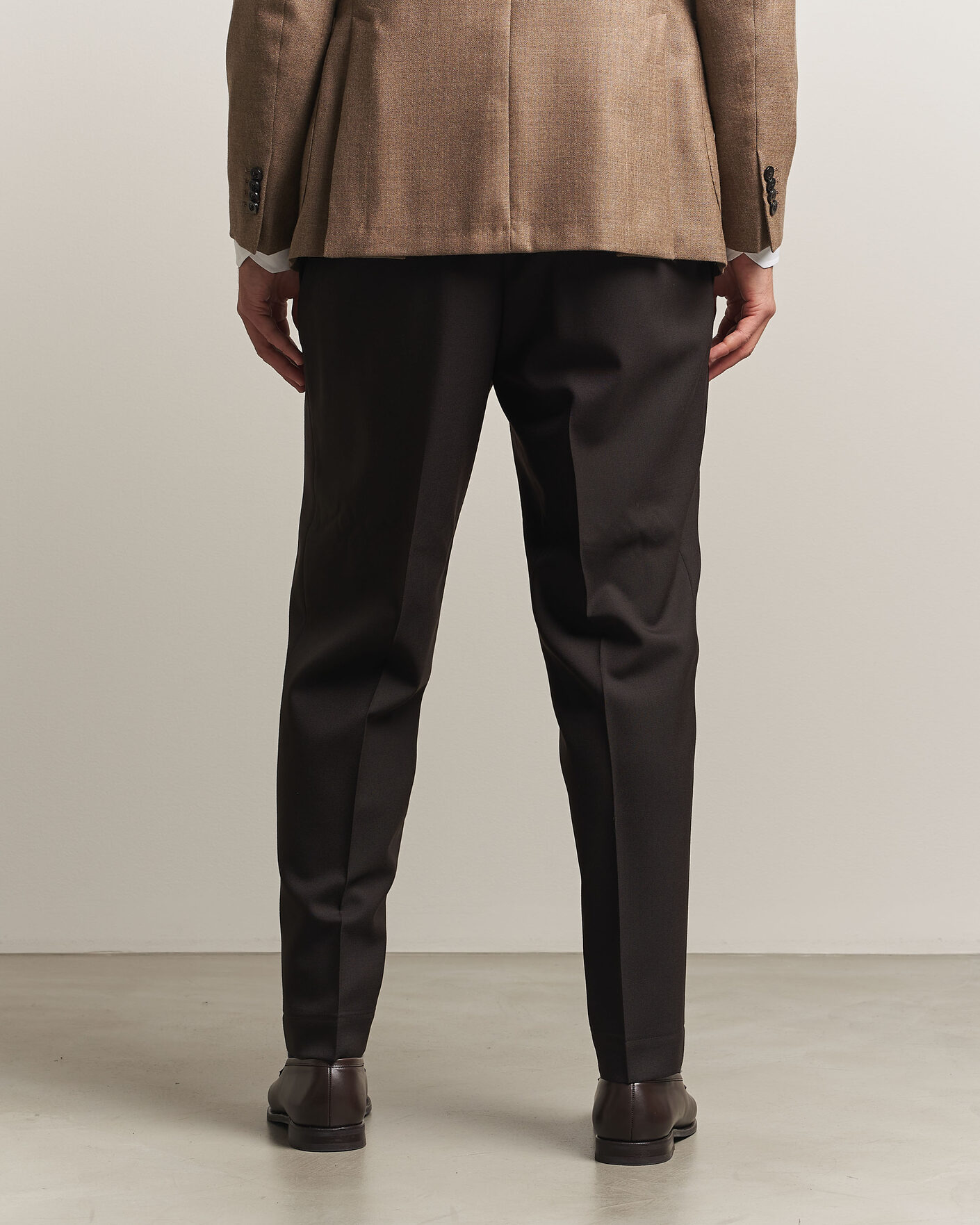 Men | Trousers | Santaniello | Wool Trousers Brown