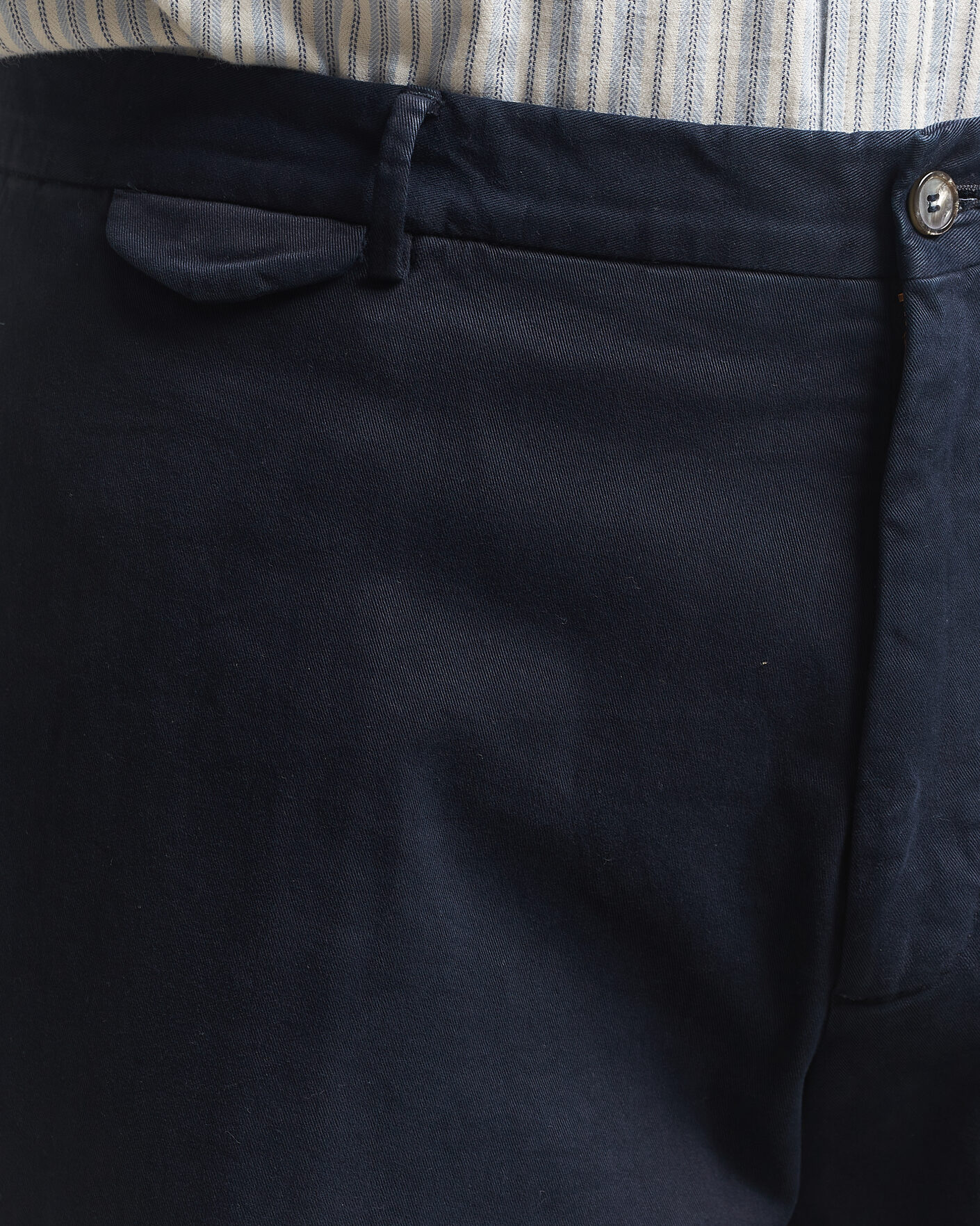 Men | Trousers | Santaniello | Washed Cotton Trousers Navy